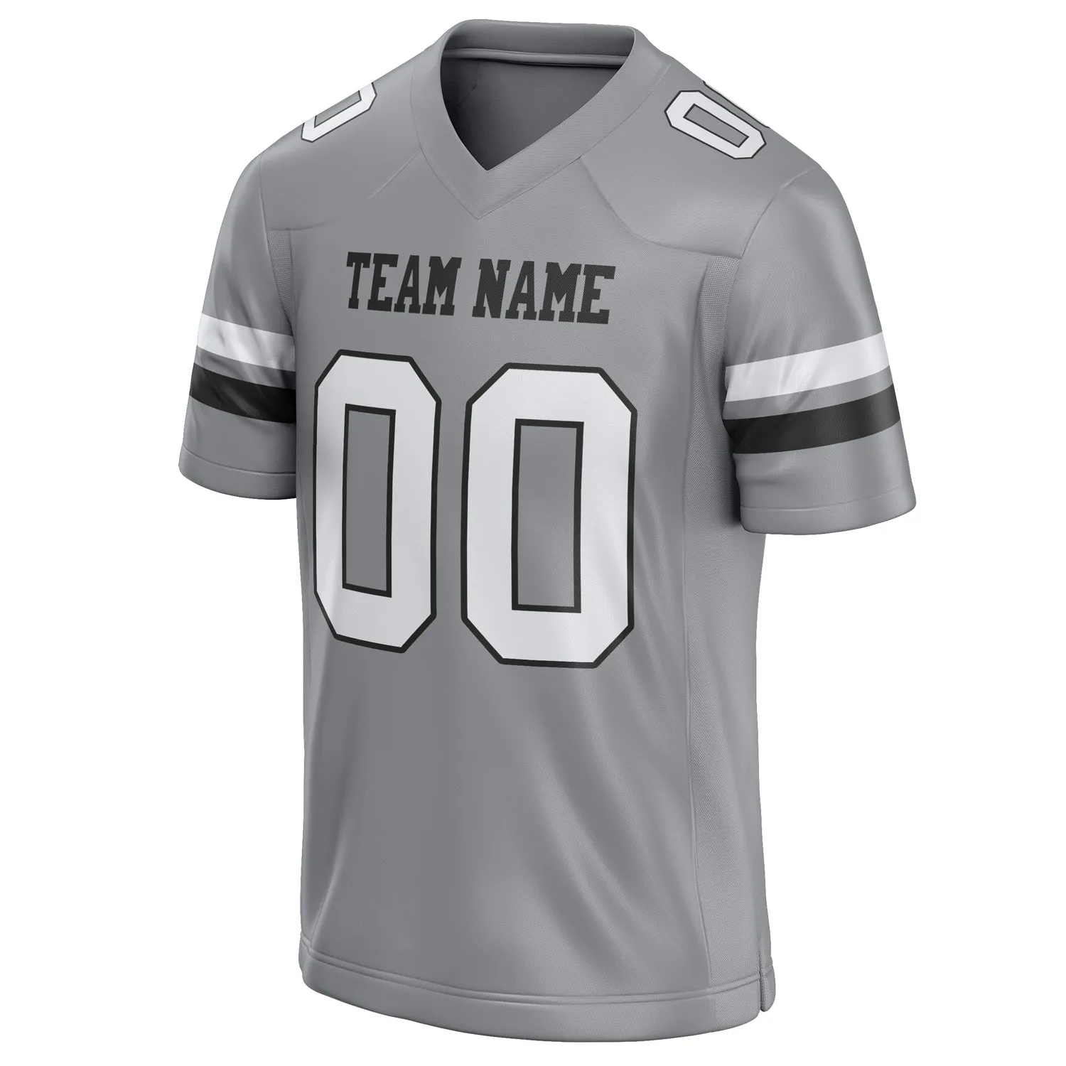 Custom Light Gray White Solid Colour Football Jersey sold by Tailorly product image thumbnail 3