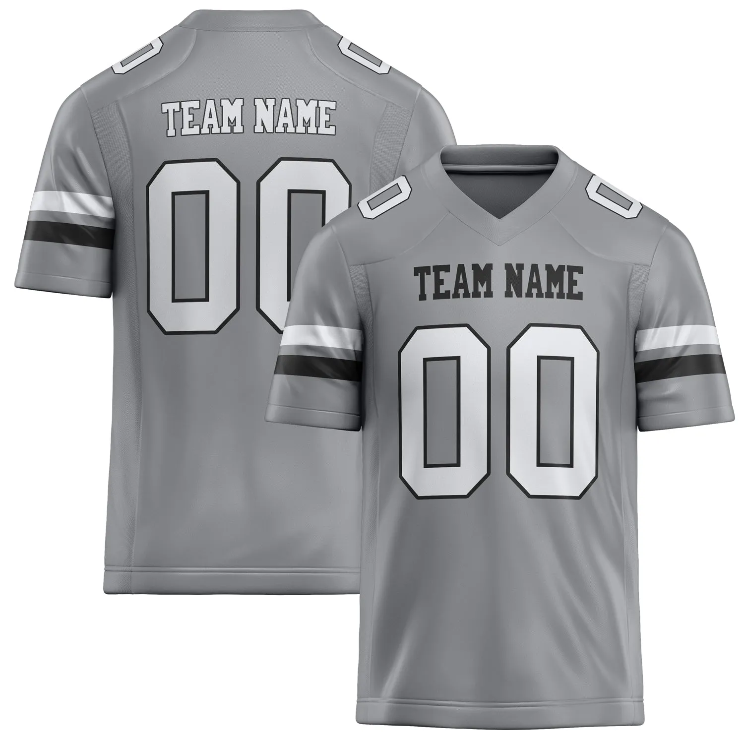 Custom Light Gray White Solid Colour Football Jersey sold by Tailorly