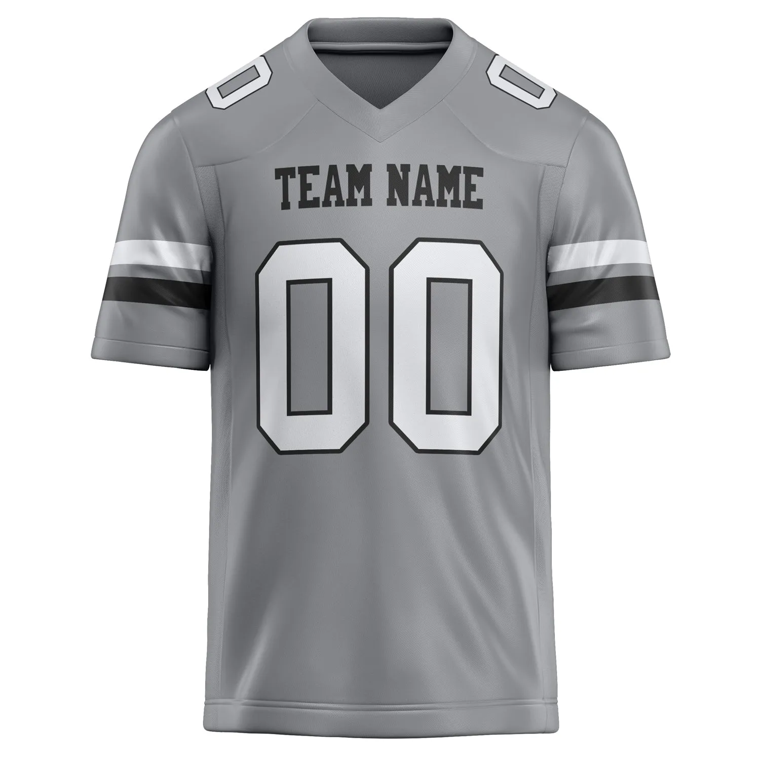 Custom Light Gray White Solid Colour Football Jersey sold by Tailorly product image thumbnail 2