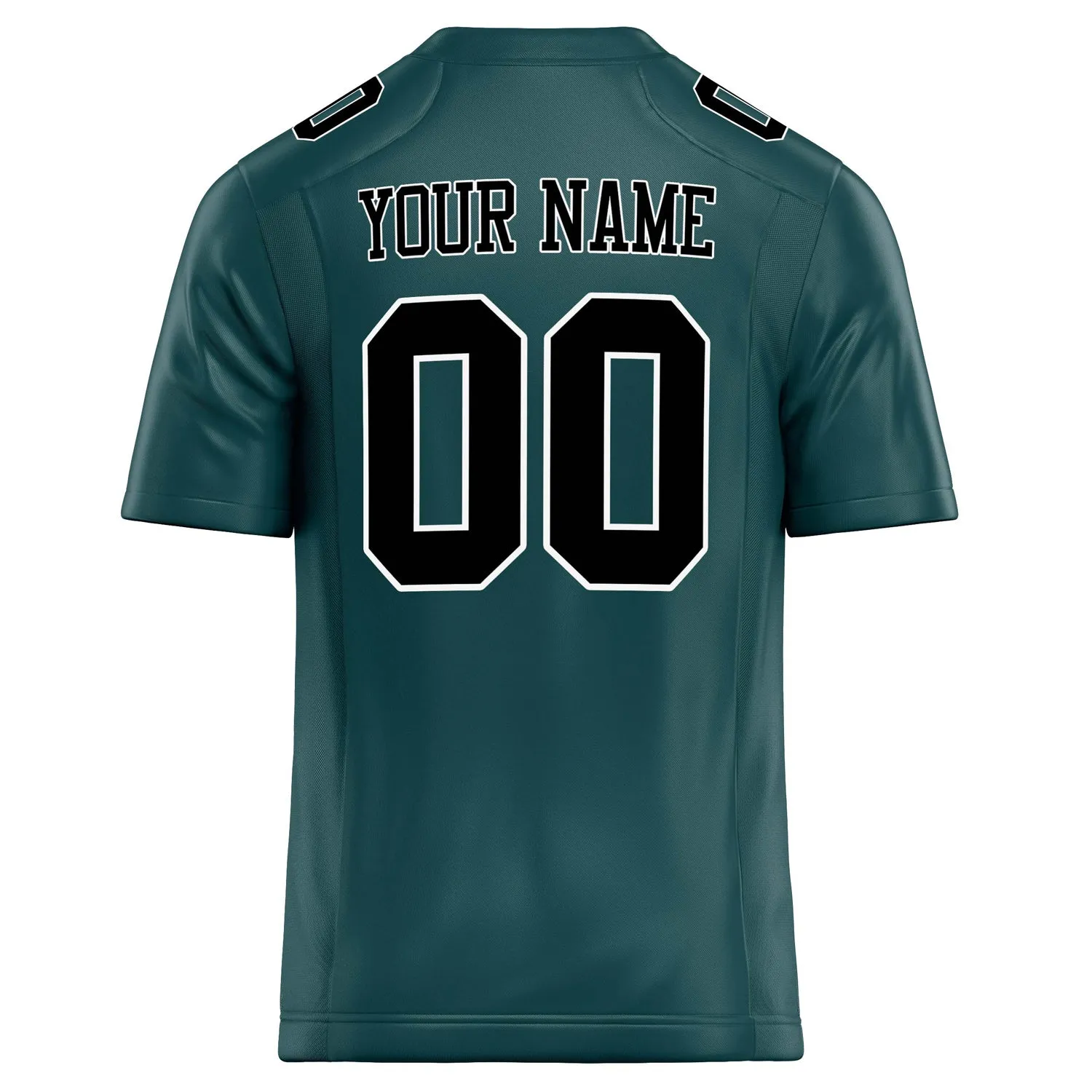 Custom Midnight Green Black Solid Colour Football Jersey sold by Tailorly product image thumbnail 4