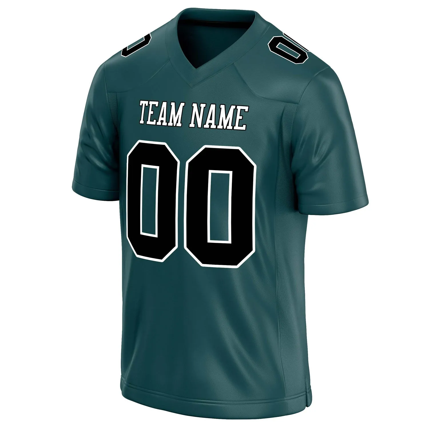 Custom Midnight Green Black Solid Colour Football Jersey sold by Tailorly product image thumbnail 3