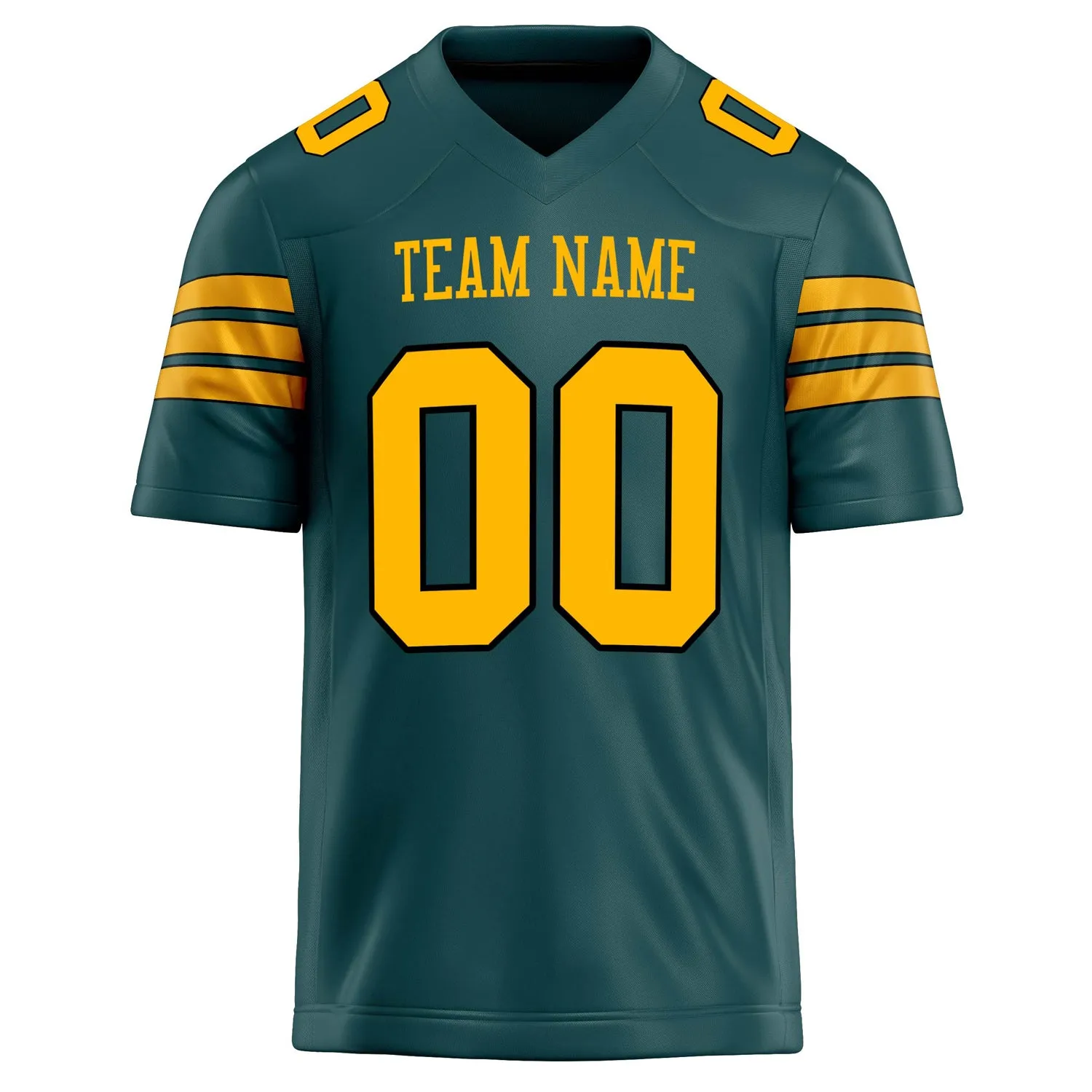 Custom Midnight Green gold Solid Colour Football Jersey sold by Tailorly product image thumbnail 2