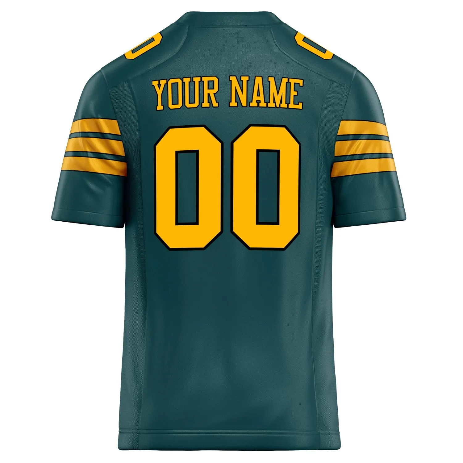 Custom Midnight Green gold Solid Colour Football Jersey sold by Tailorly product image thumbnail 4