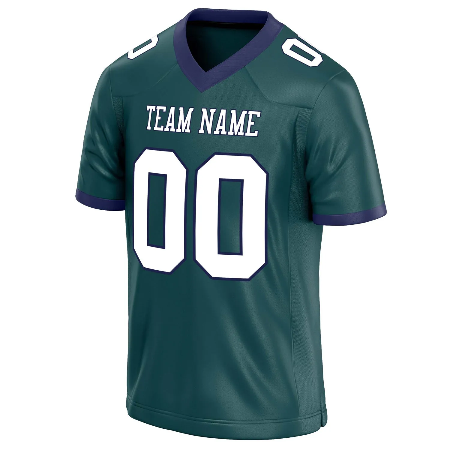 Custom Midnight Green White Solid Colour Football Jersey sold by Tailorly product image thumbnail 3