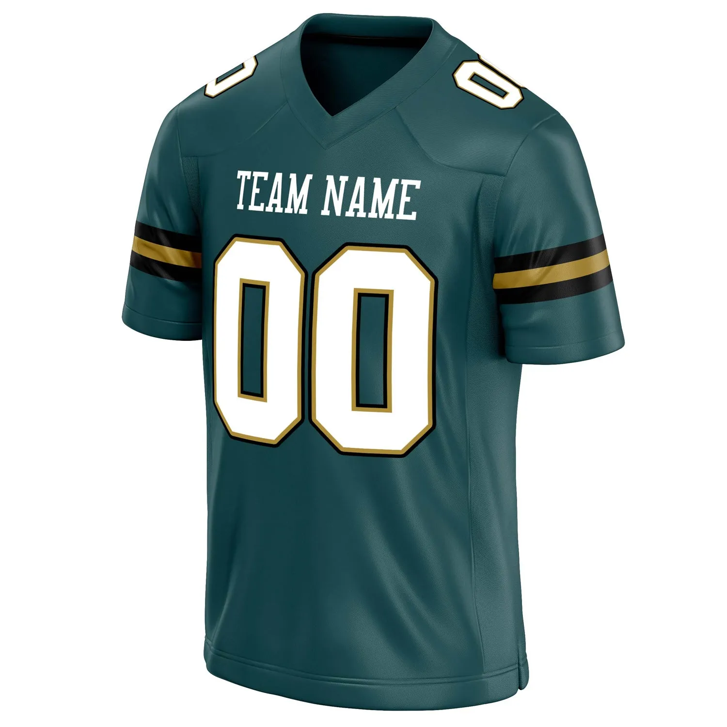 Custom Midnight Green White Solid Colour Football Jersey sold by Tailorly product image thumbnail 3