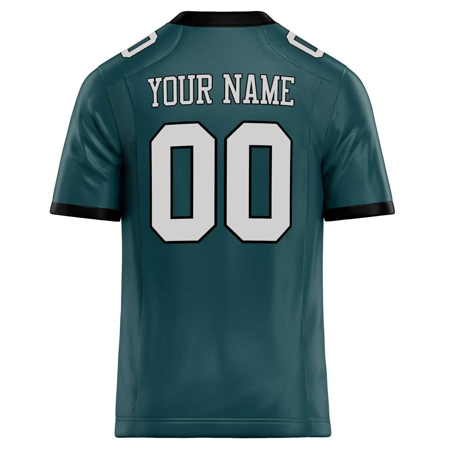 Custom Midnight Green gray Solid Colour Football Jersey sold by Tailorly product image thumbnail 4