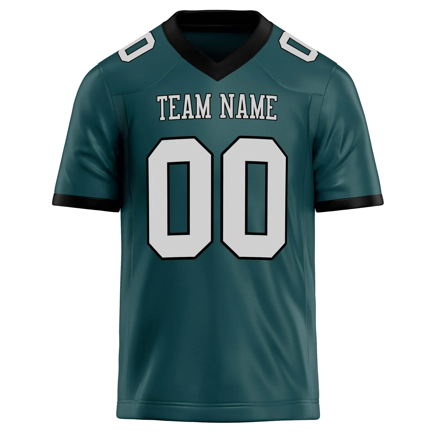 Custom Midnight Green gray Solid Colour Football Jersey sold by Tailorly product image thumbnail 2
