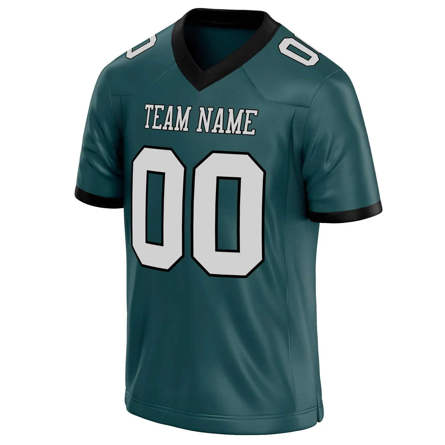 Custom Midnight Green gray Solid Colour Football Jersey sold by Tailorly product image thumbnail 3