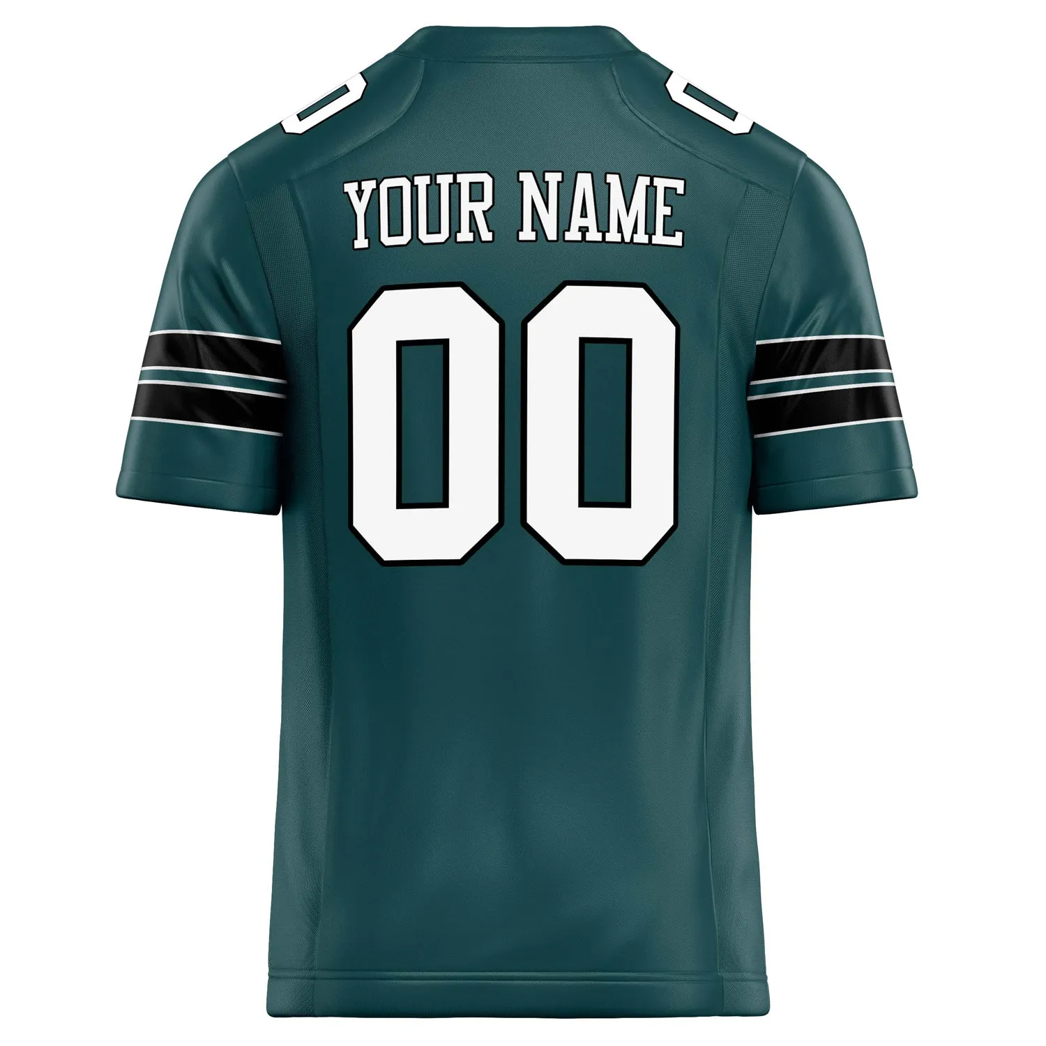 Custom Midnight Green White Solid Colour Football Jersey sold by Tailorly product image thumbnail 4