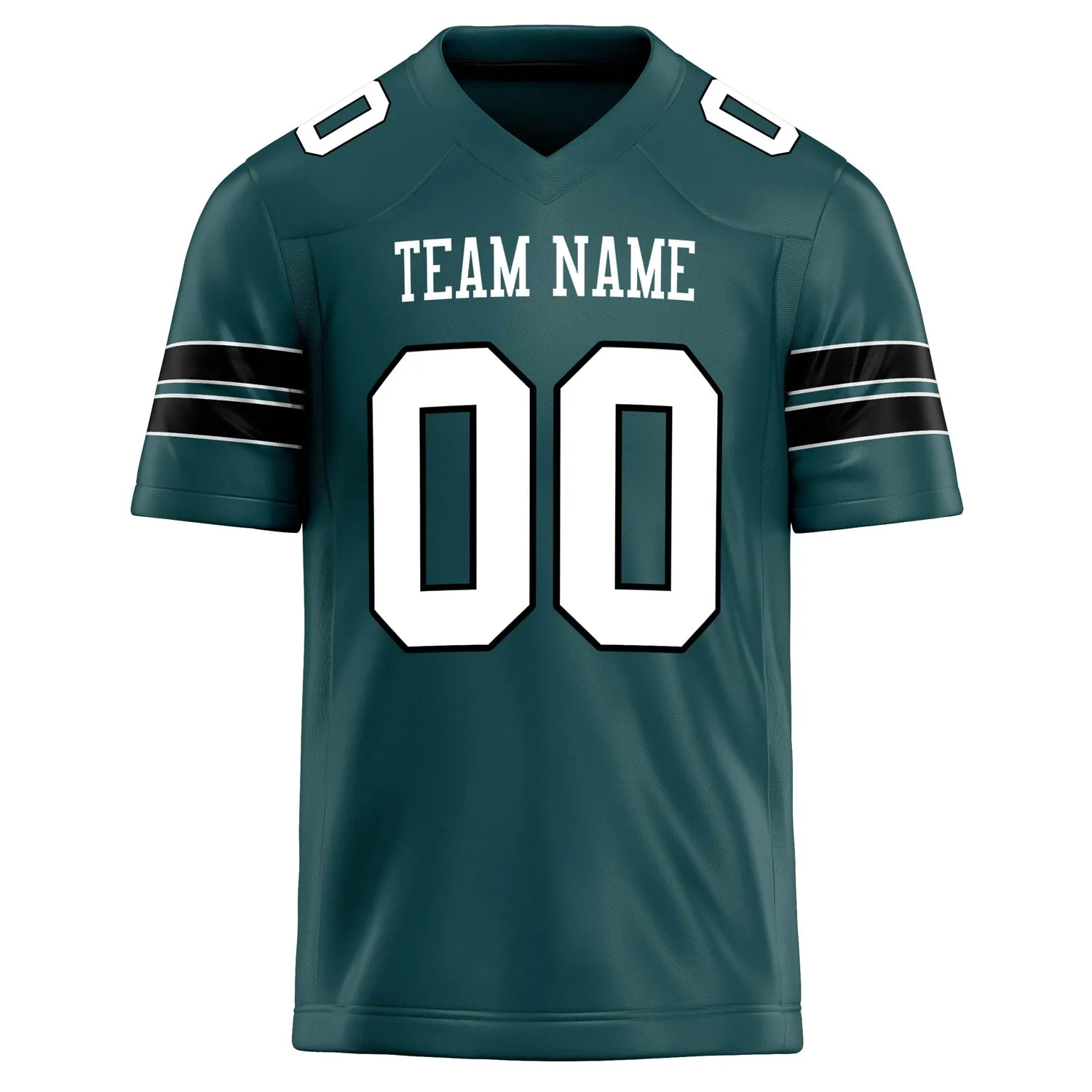 Custom Midnight Green White Solid Colour Football Jersey sold by Tailorly product image thumbnail 2