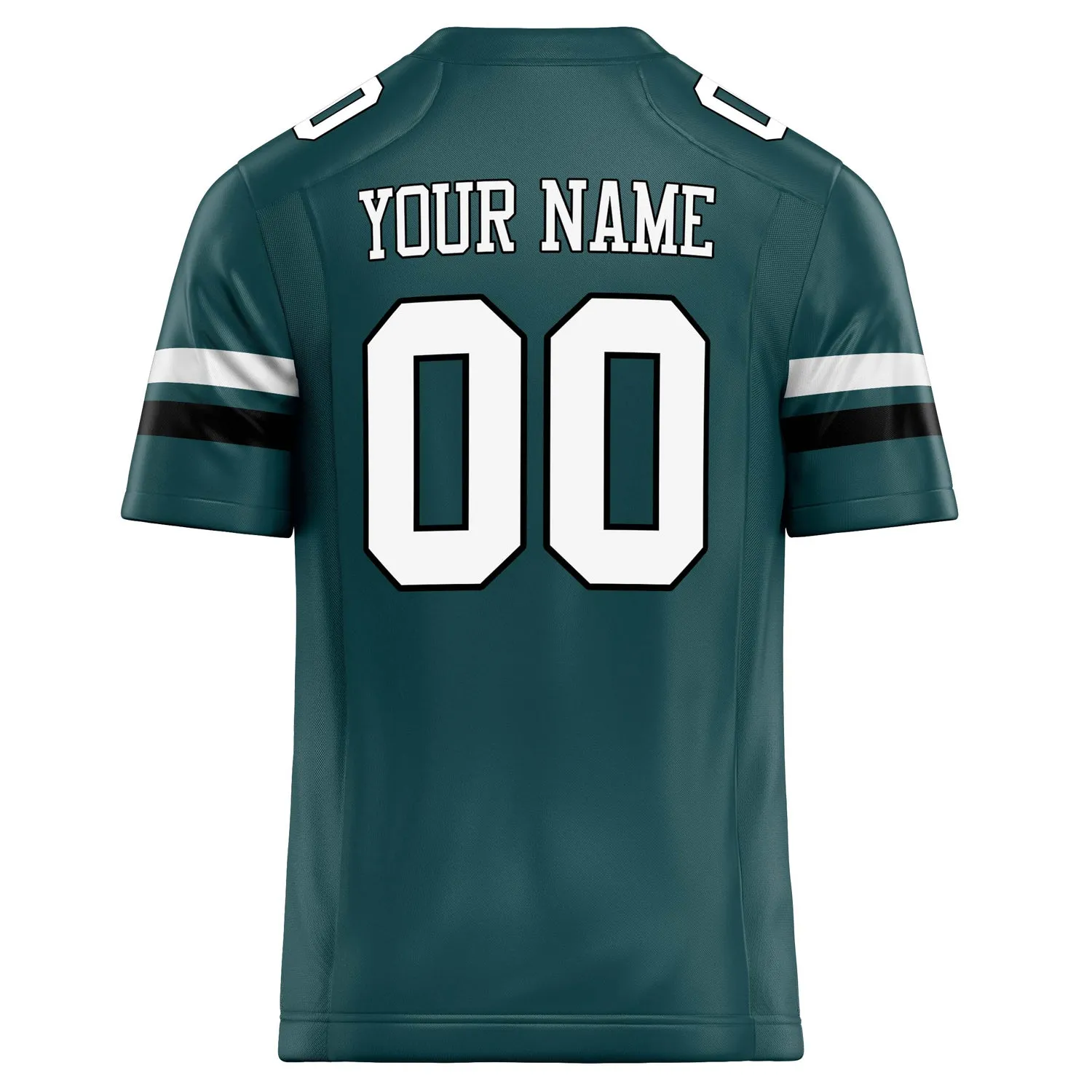 Custom Midnight Green White Solid Colour Football Jersey sold by Tailorly product image thumbnail 4