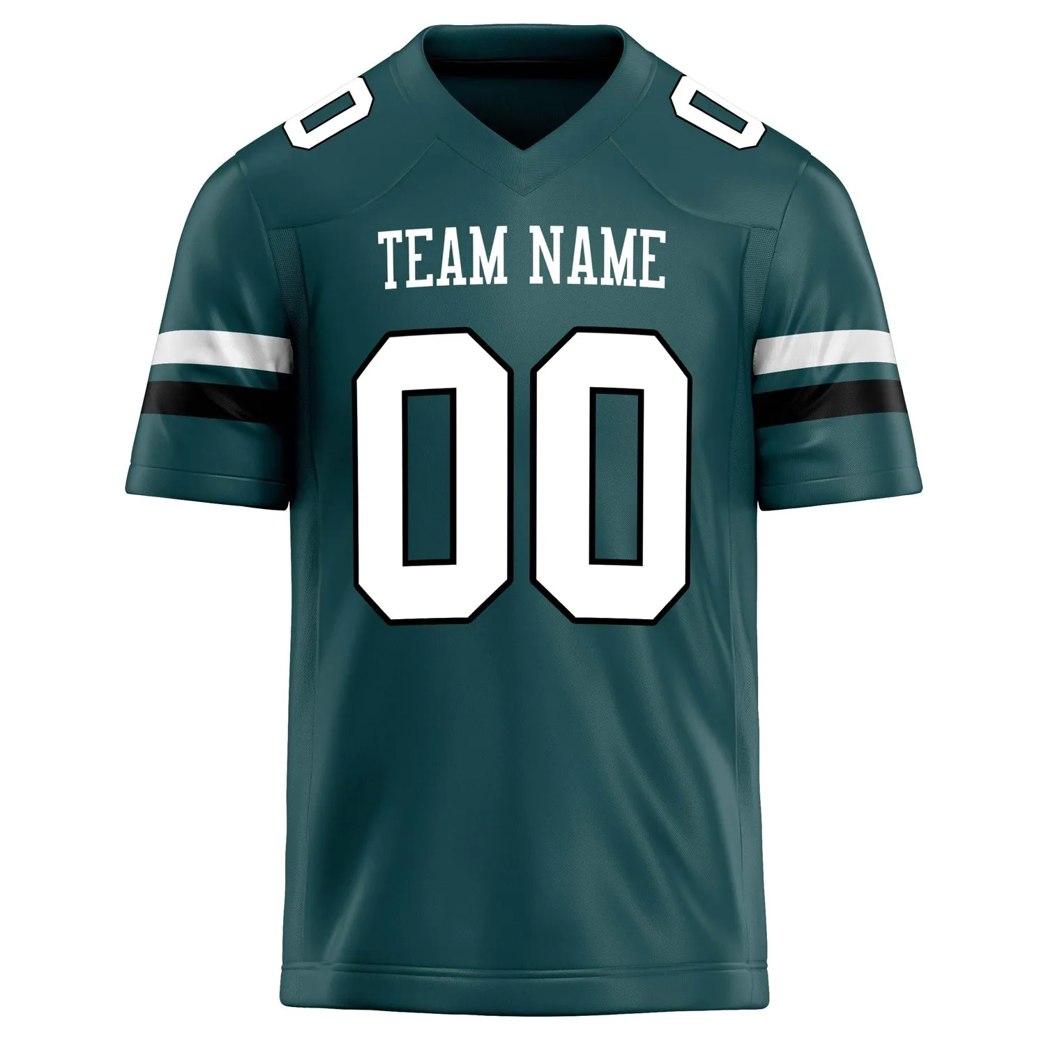 Custom Midnight Green White Solid Colour Football Jersey sold by Tailorly product image thumbnail 2