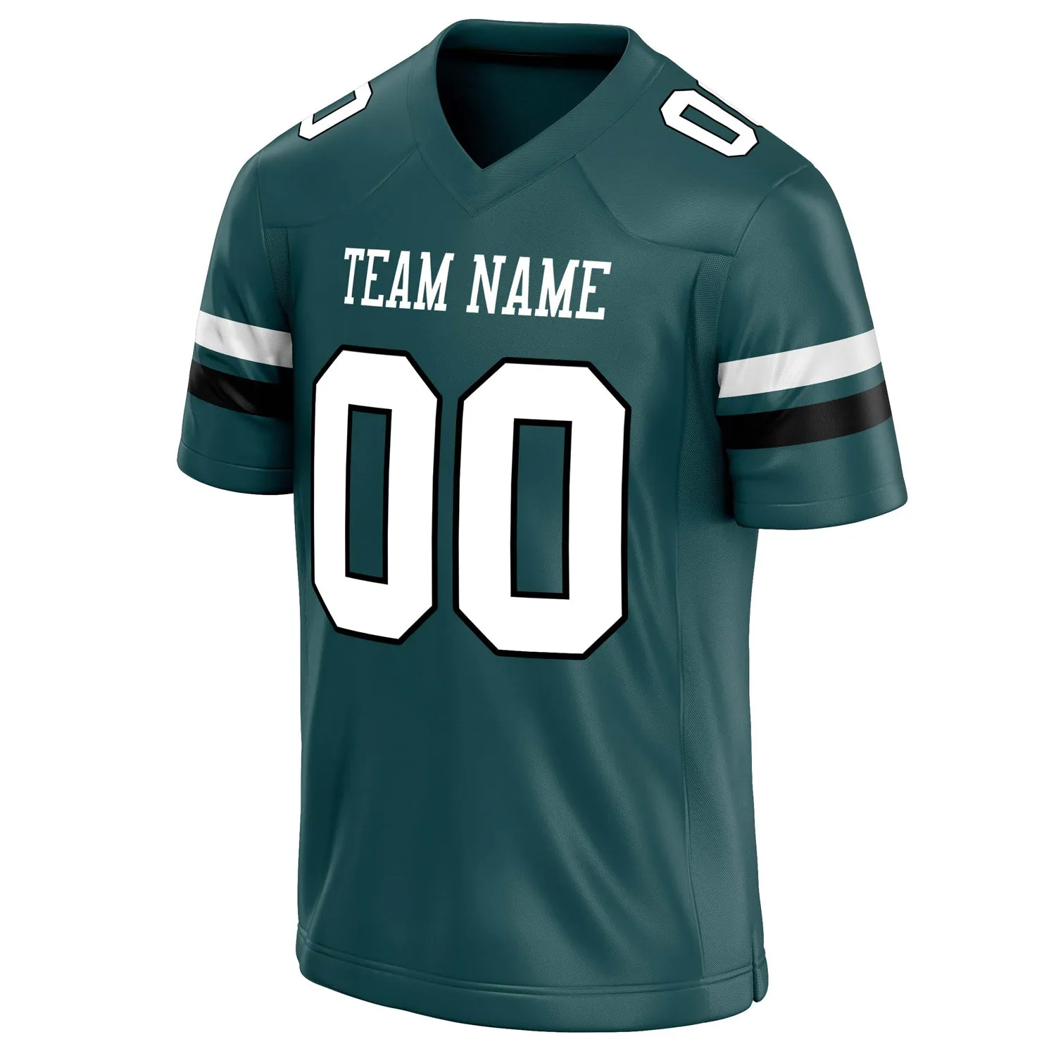 Custom Midnight Green White Solid Colour Football Jersey sold by Tailorly product image thumbnail 3