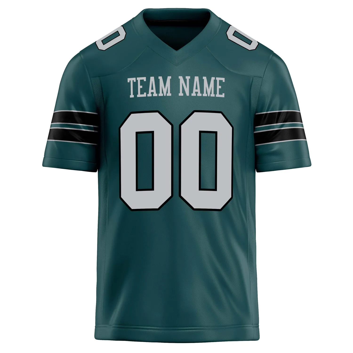Custom Midnight Green gray Solid Colour Football Jersey sold by Tailorly product image thumbnail 2