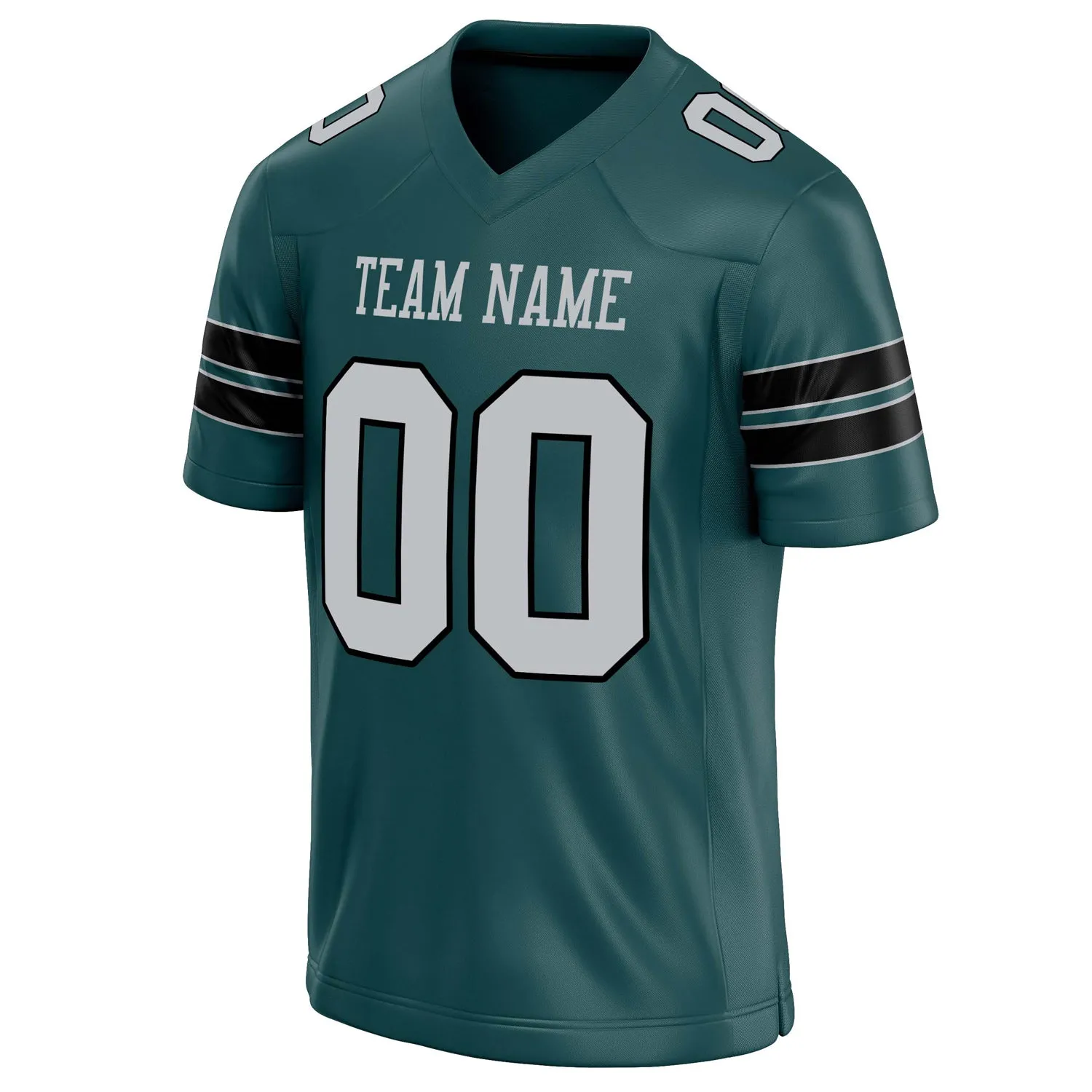 Custom Midnight Green gray Solid Colour Football Jersey sold by Tailorly product image thumbnail 3
