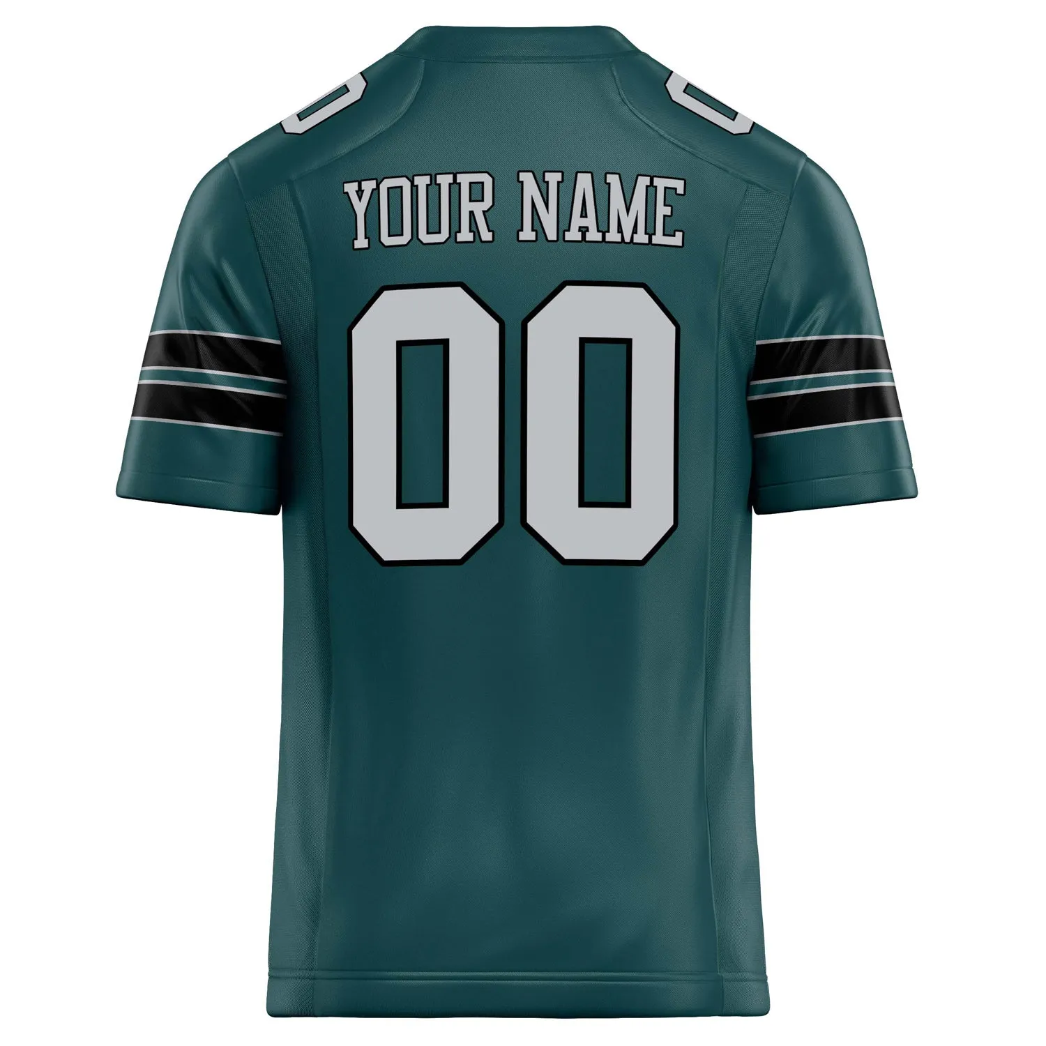 Custom Midnight Green gray Solid Colour Football Jersey sold by Tailorly product image thumbnail 4