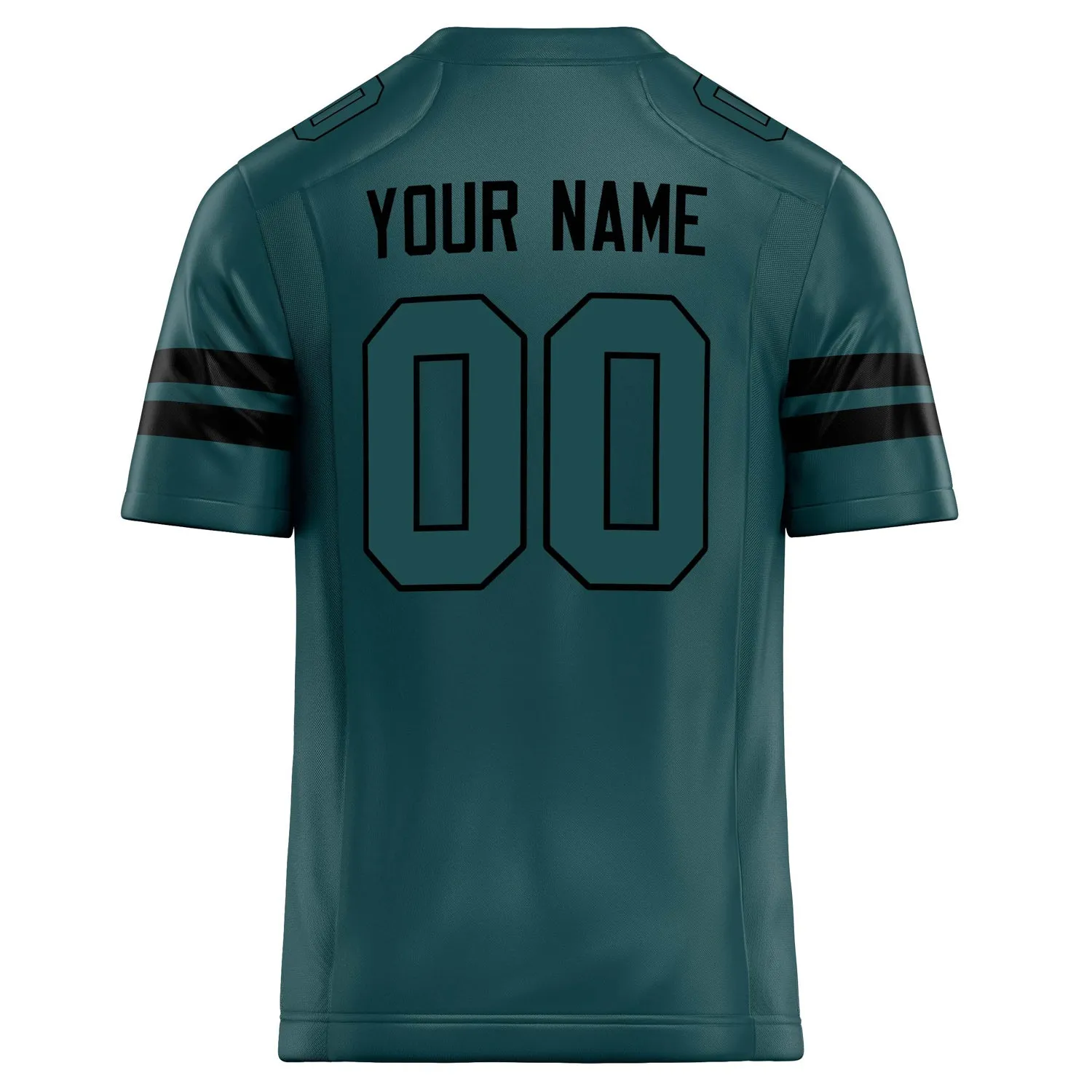 Custom Midnight Green Black Solid Colour Football Jersey sold by Tailorly product image thumbnail 4