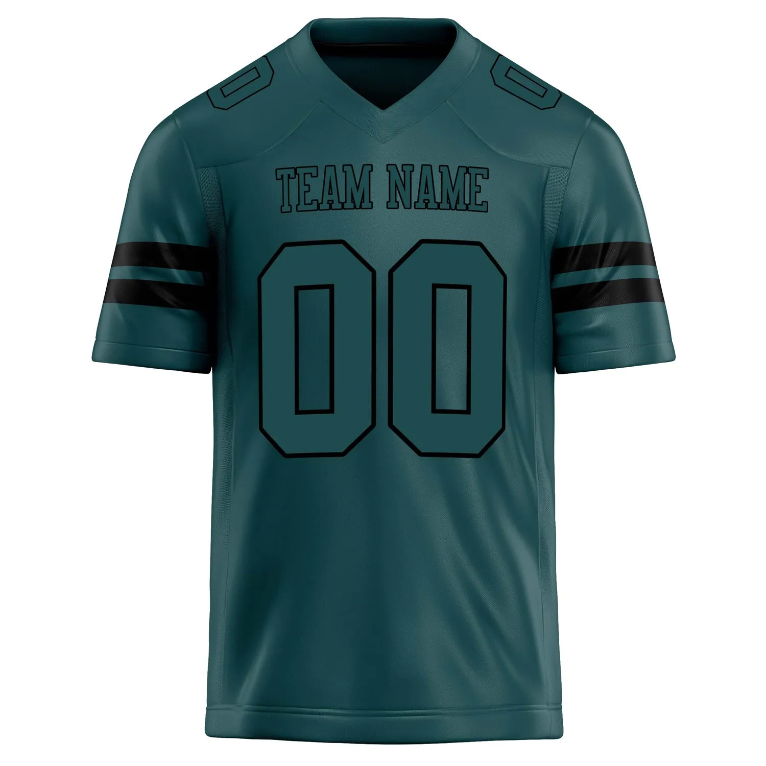 Custom Midnight Green Black Solid Colour Football Jersey sold by Tailorly product image thumbnail 2