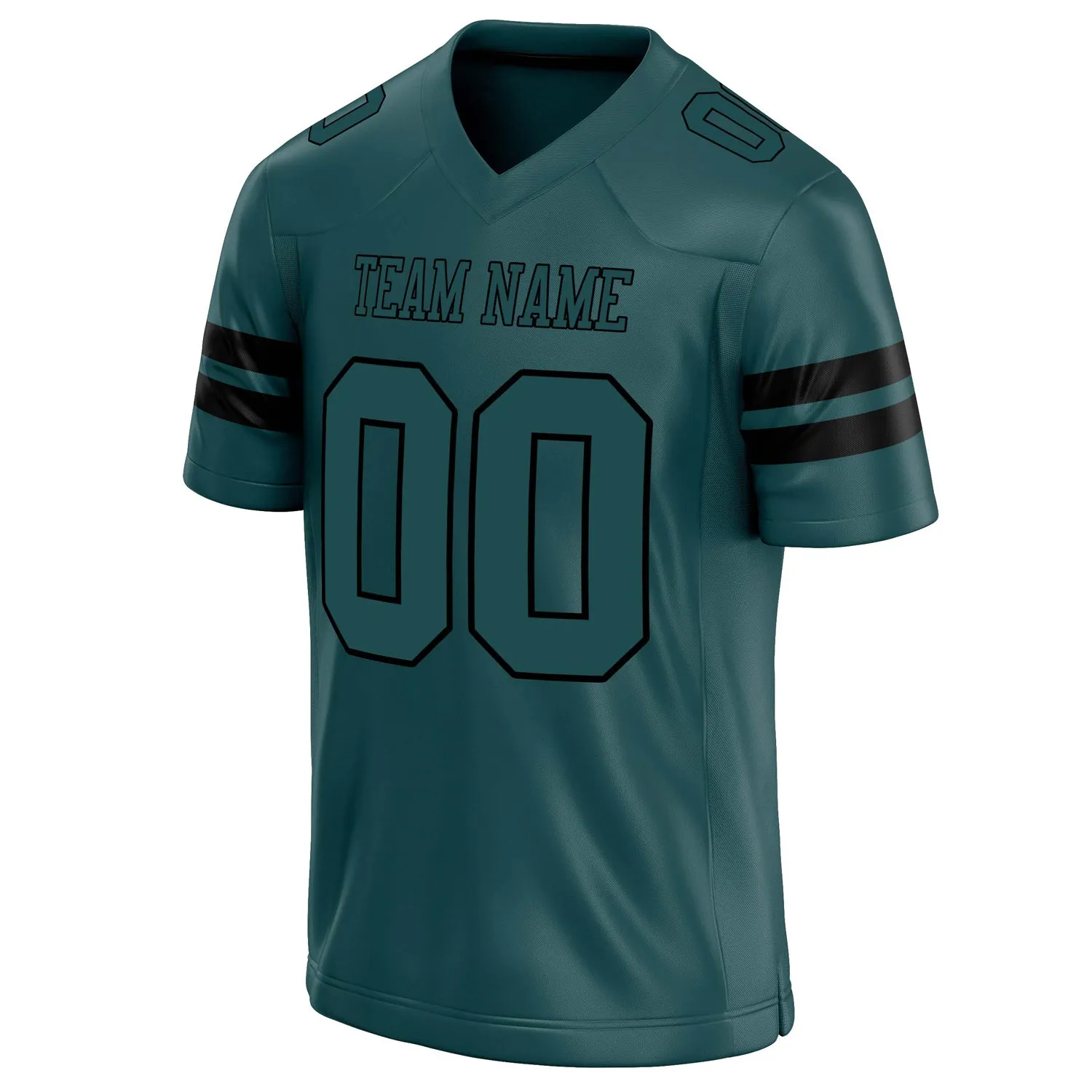 Custom Midnight Green Black Solid Colour Football Jersey sold by Tailorly product image thumbnail 3