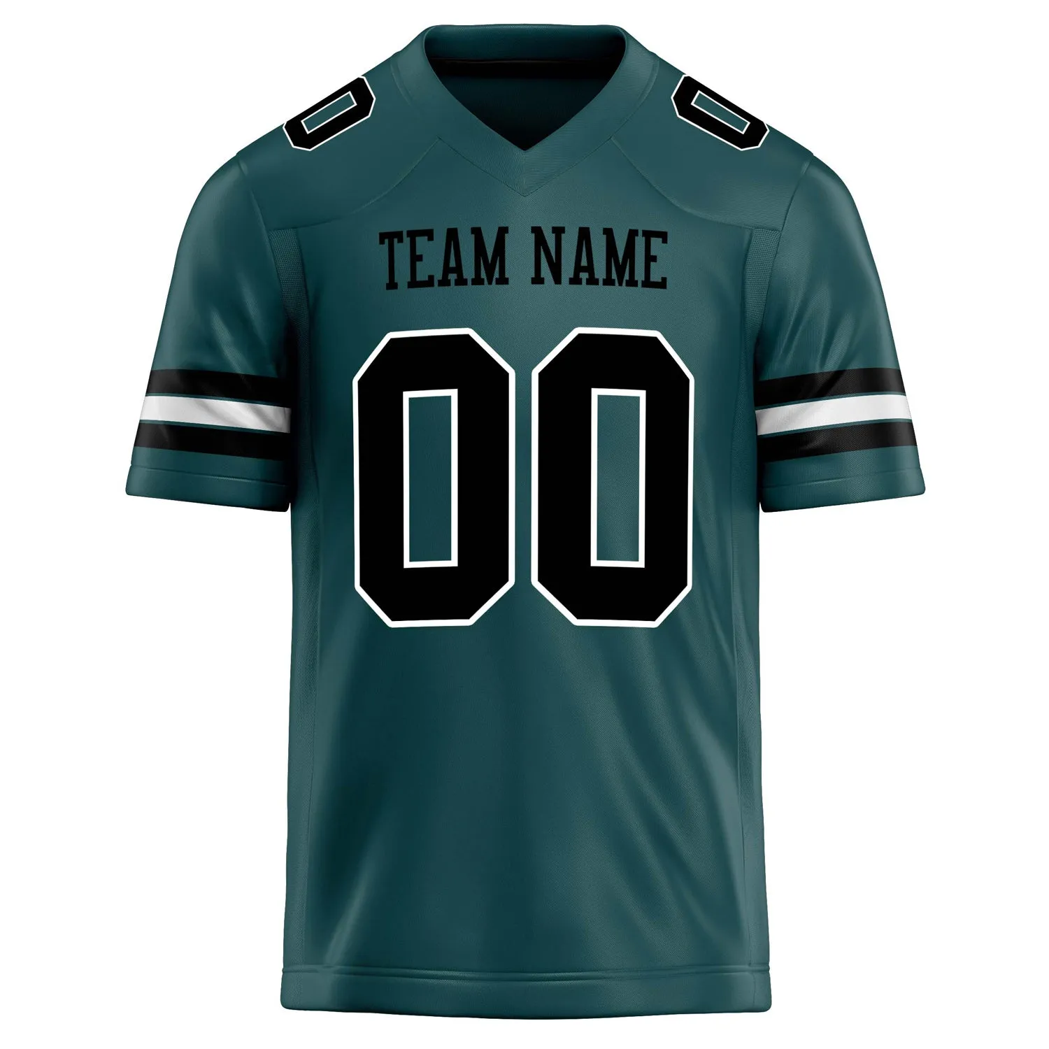 Custom Midnight Green Black Solid Colour Football Jersey sold by Tailorly product image thumbnail 2