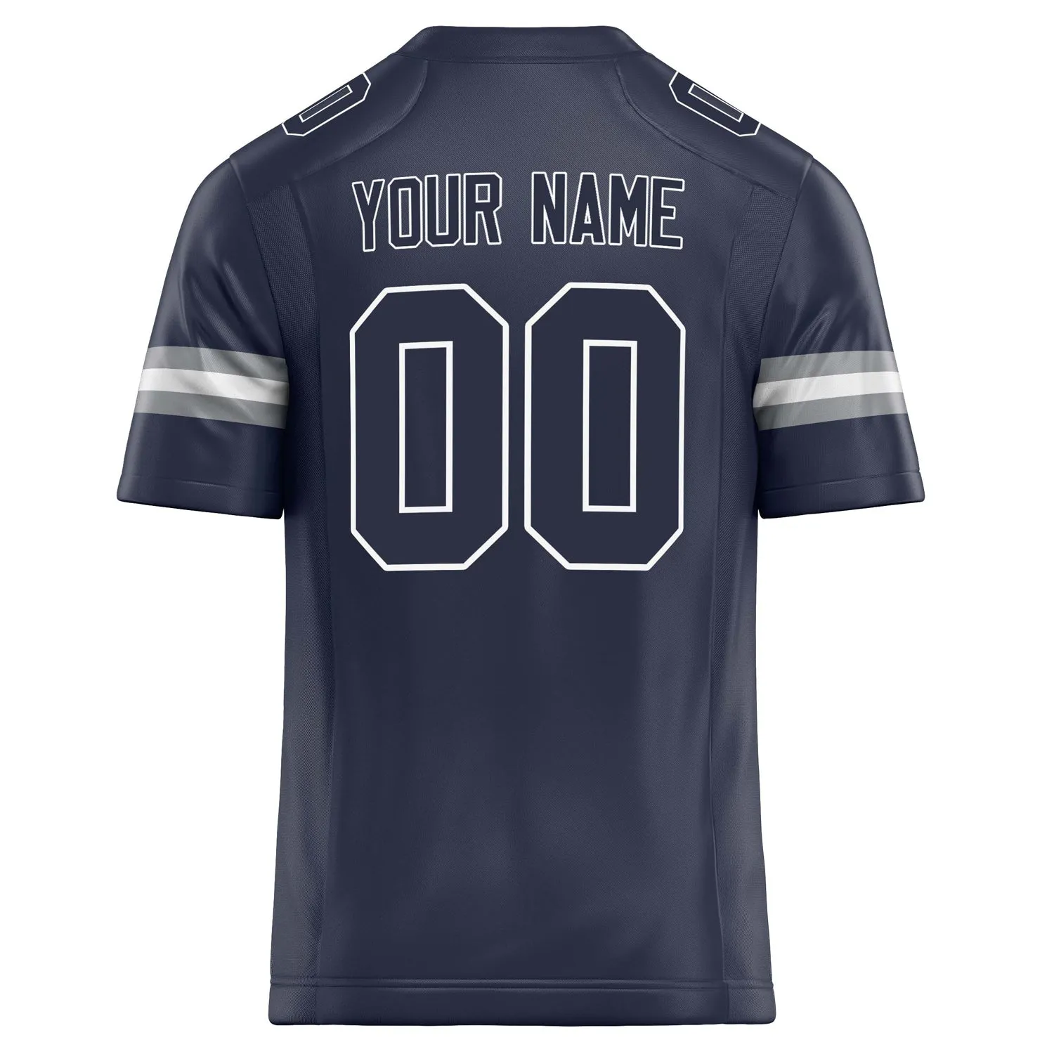 Custom Navy White Solid Colour Football Jersey sold by Tailorly product image thumbnail 4