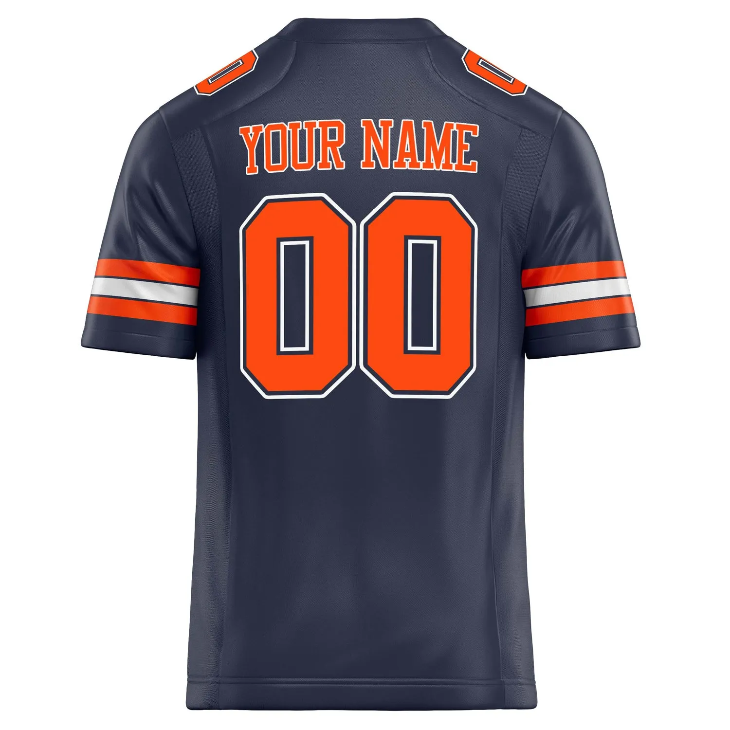 Custom Navy orange Solid Colour Football Jersey sold by Tailorly product image thumbnail 4