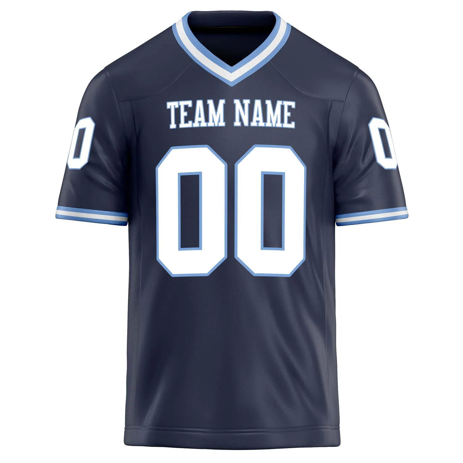 Custom Navy White Solid Colour Football Jersey sold by Tailorly product image thumbnail 2