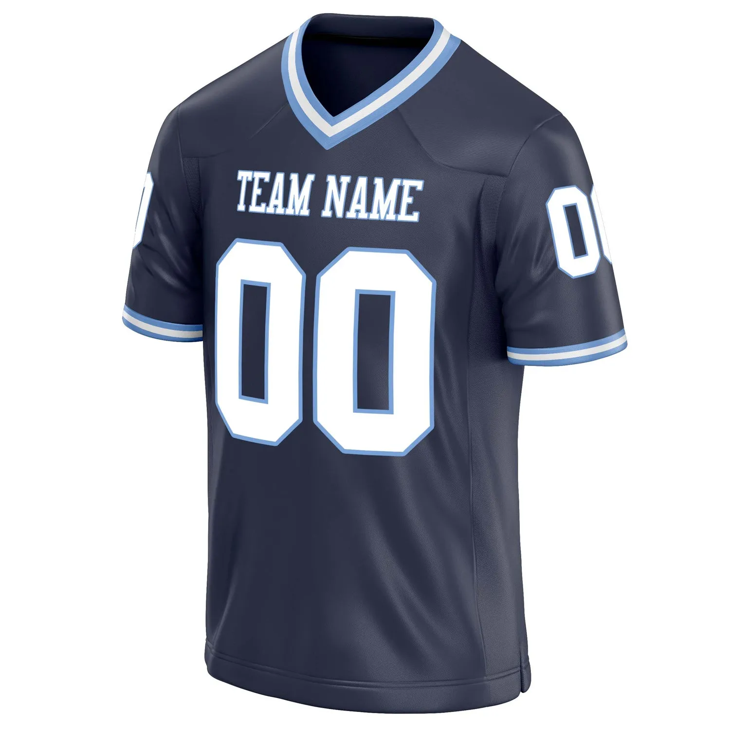 Custom Navy White Solid Colour Football Jersey sold by Tailorly product image thumbnail 3