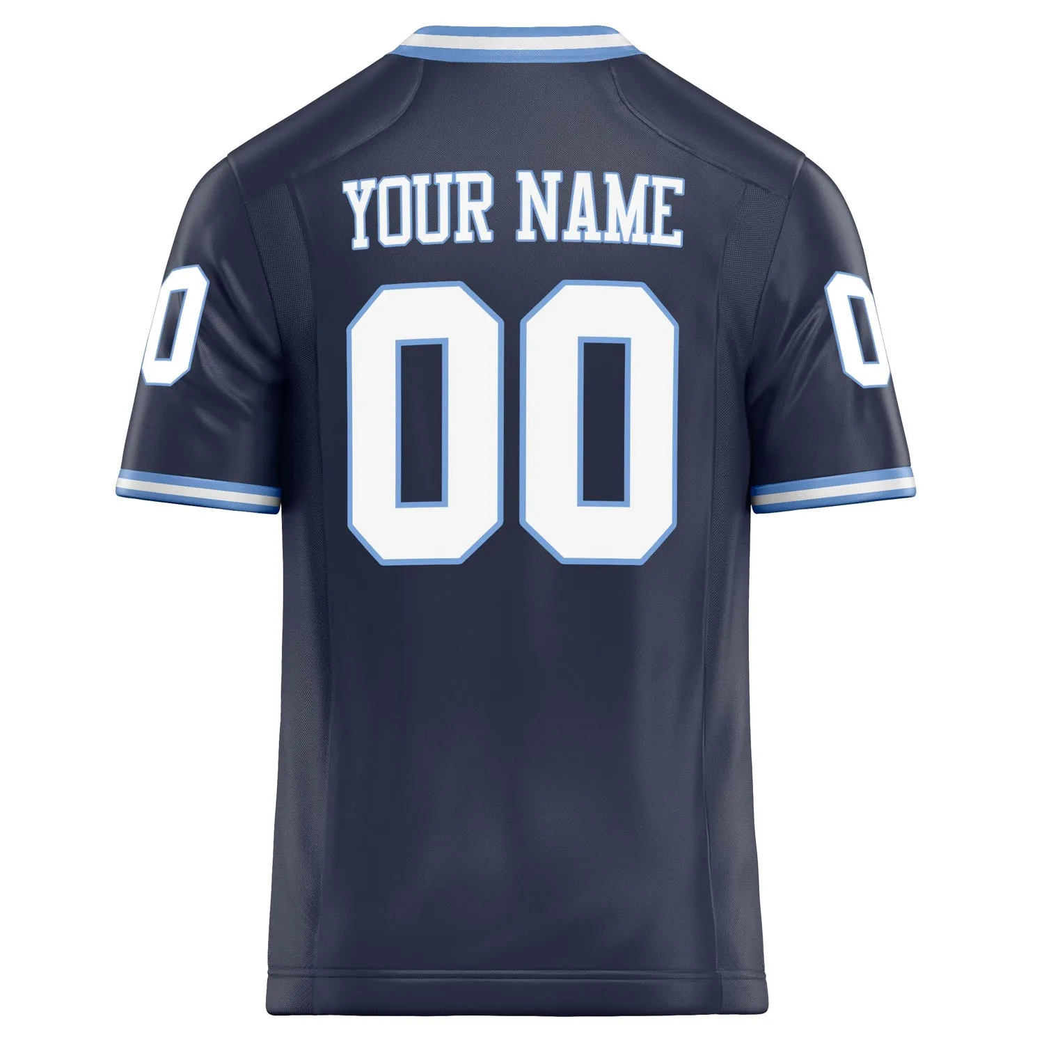 Custom Navy White Solid Colour Football Jersey sold by Tailorly product image thumbnail 4
