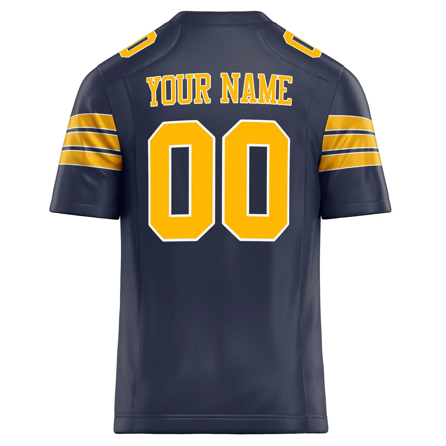 Custom Navy gold Solid Colour Football Jersey sold by Tailorly product image thumbnail 4