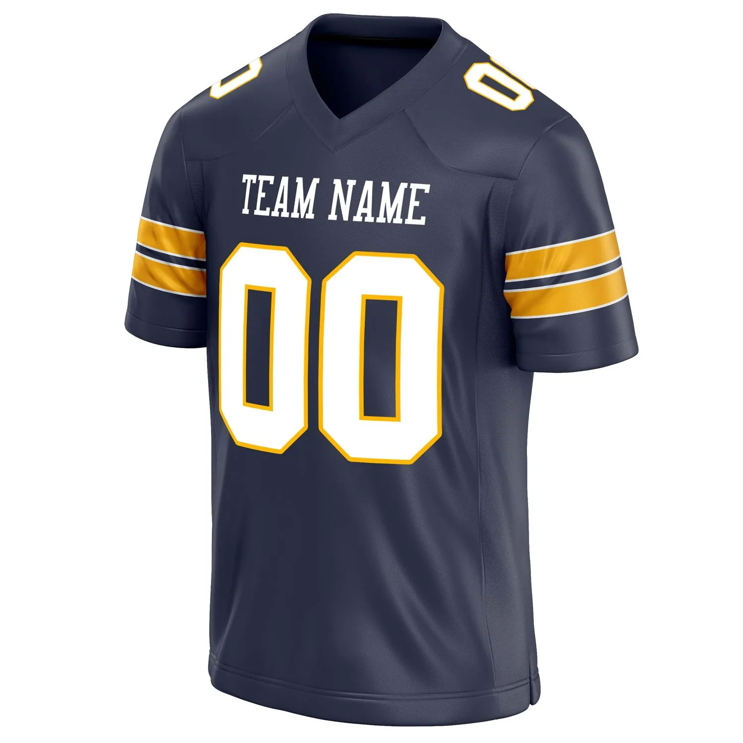 Custom Navy White Solid Colour Football Jersey sold by Tailorly product image thumbnail 3