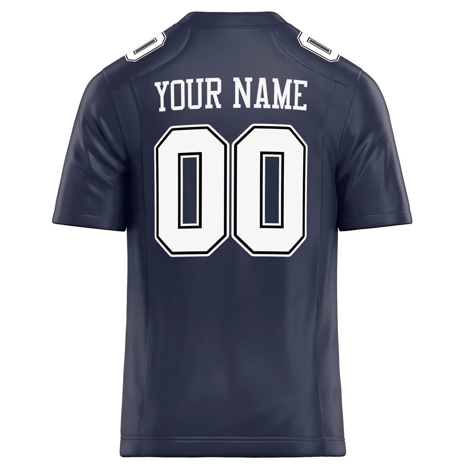 Custom Navy White Solid Colour Football Jersey sold by Tailorly product image thumbnail 4