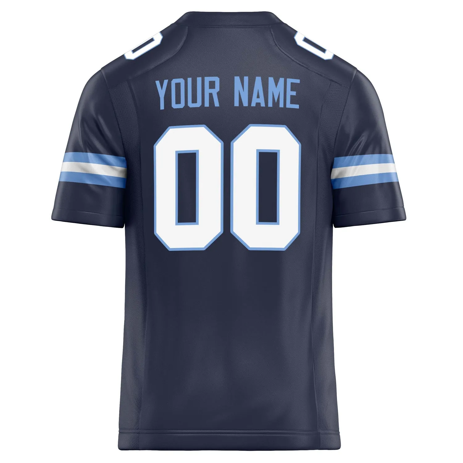 Custom Navy White Solid Colour Football Jersey sold by Tailorly product image thumbnail 4