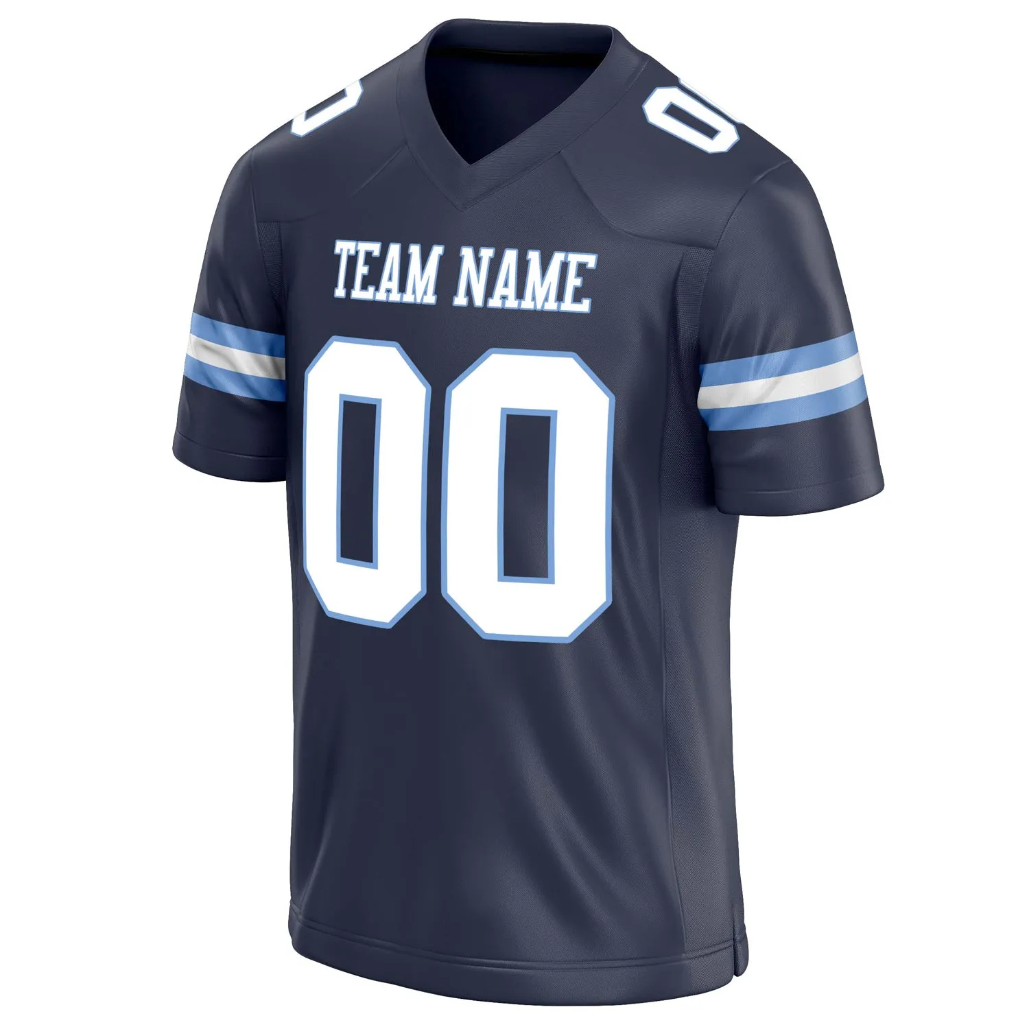 Custom Navy White Solid Colour Football Jersey sold by Tailorly product image thumbnail 3