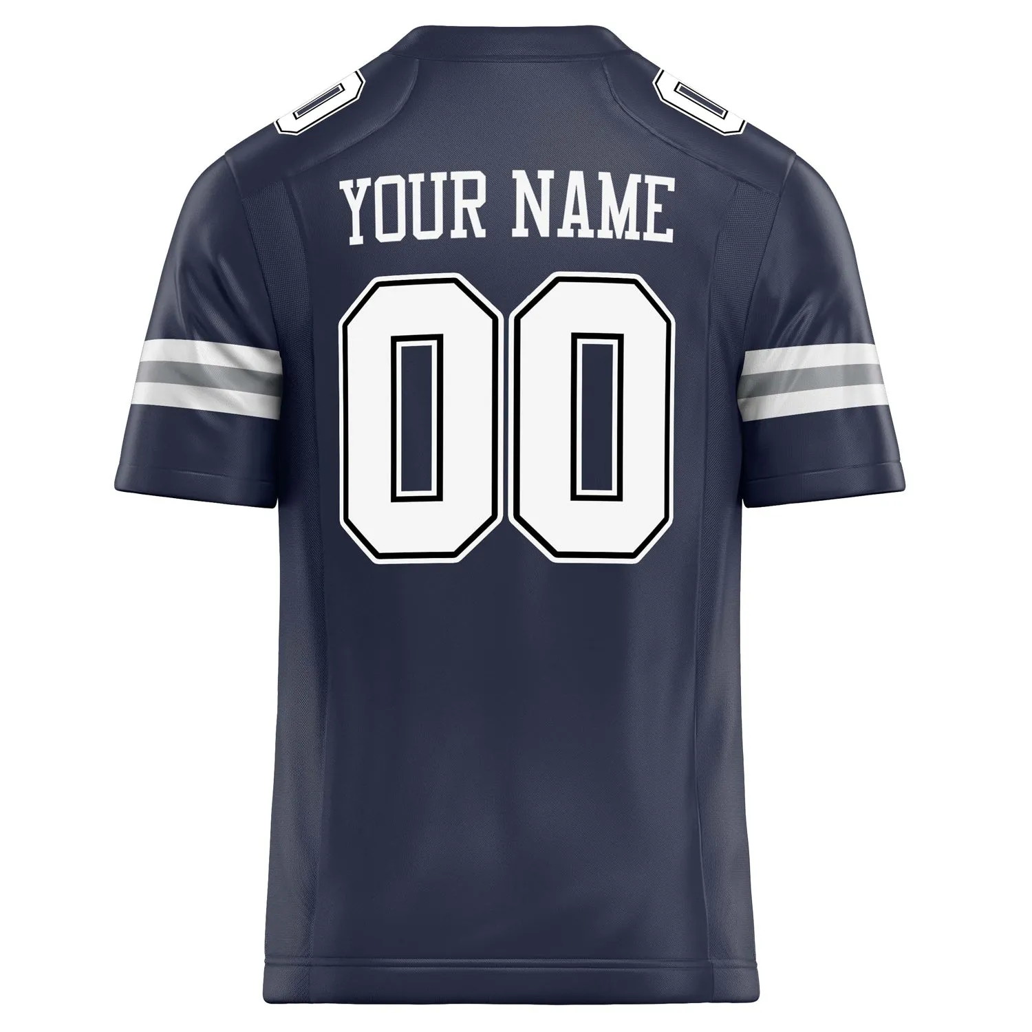 Custom Navy White Solid Colour Football Jersey sold by Tailorly product image thumbnail 4