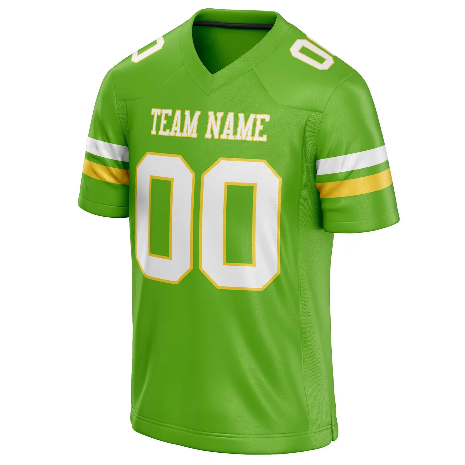 Custom Neon Green White Solid Colour Football Jersey sold by Tailorly product image thumbnail 3
