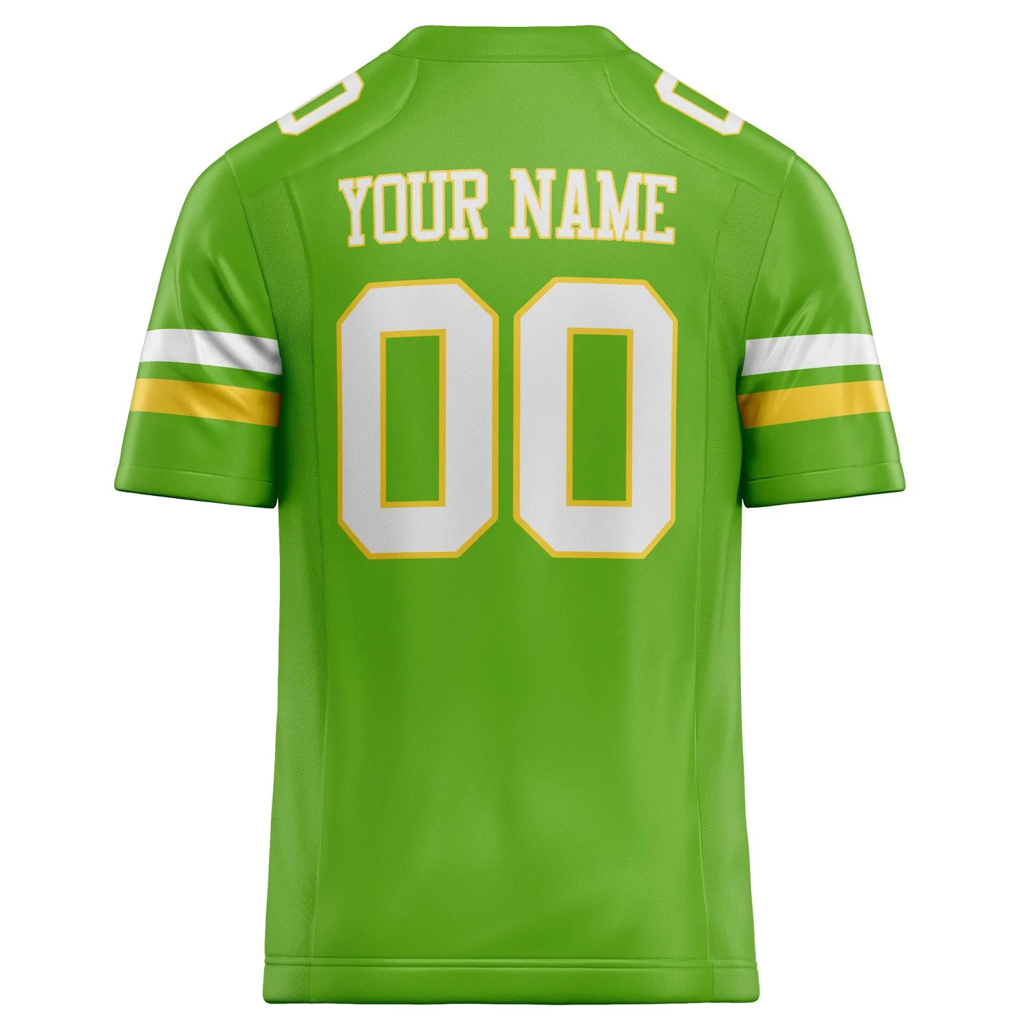 Custom Neon Green White Solid Colour Football Jersey sold by Tailorly product image thumbnail 4