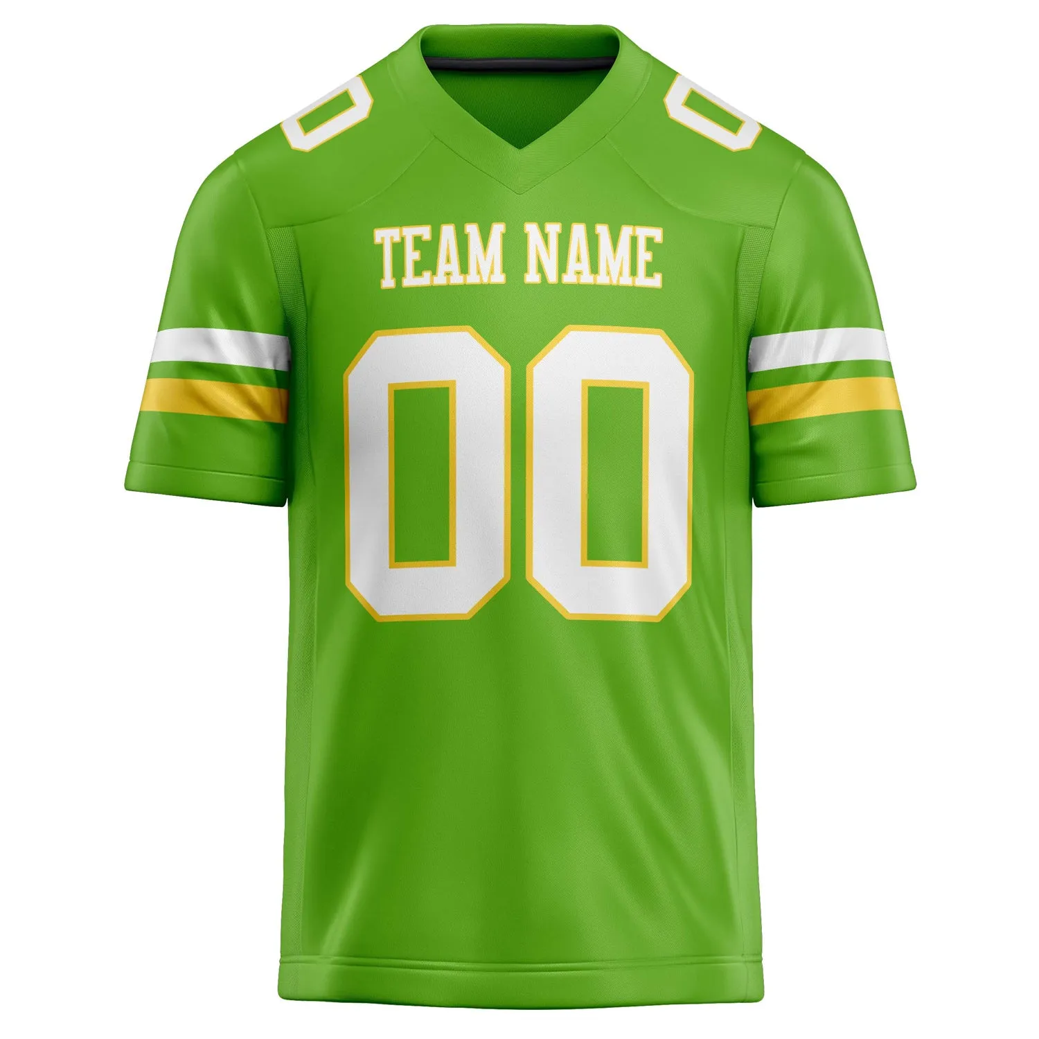 Custom Neon Green White Solid Colour Football Jersey sold by Tailorly product image thumbnail 2