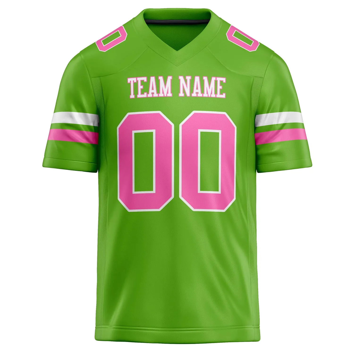 Custom Neon Green pink Solid Colour Football Jersey sold by Tailorly product image thumbnail 2