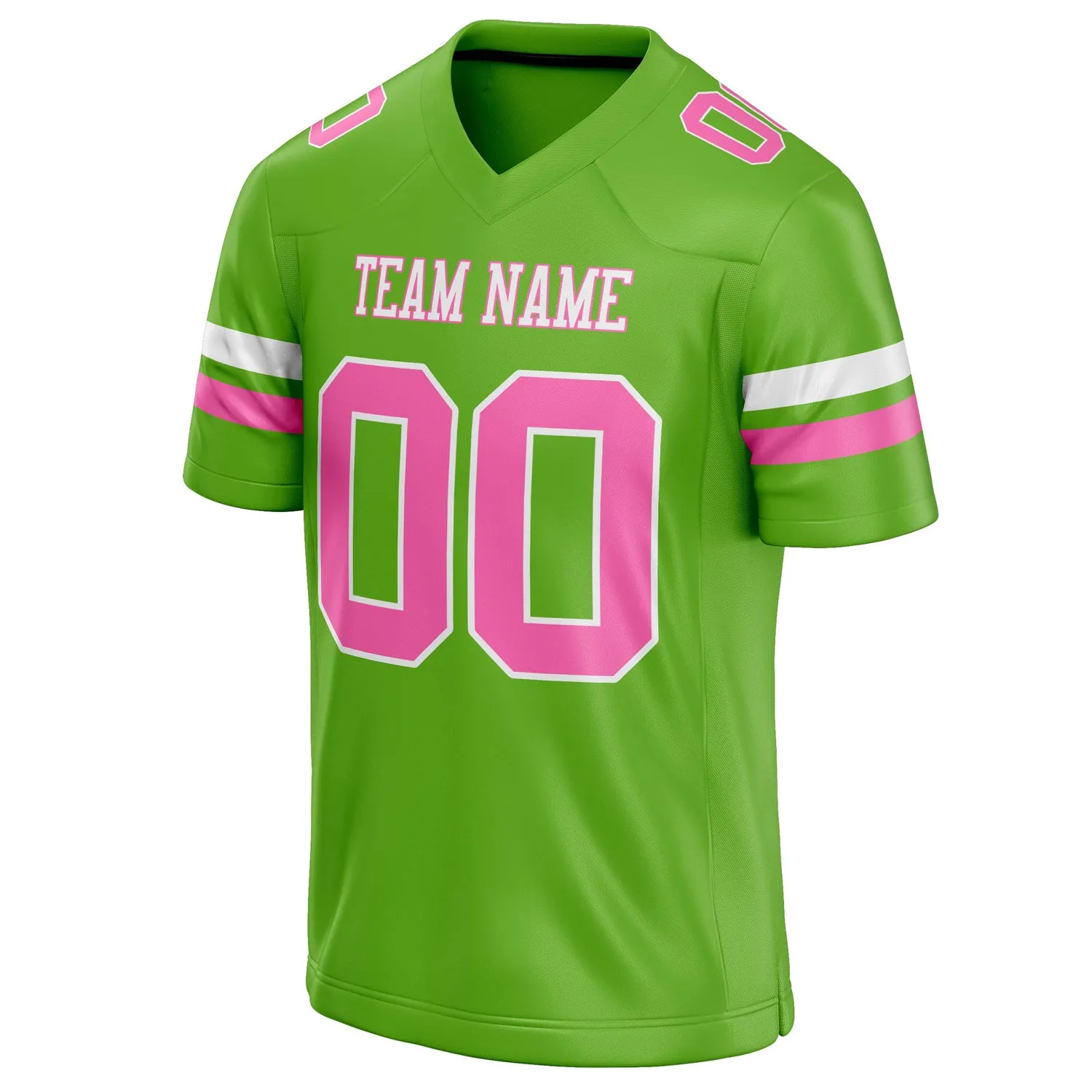 Custom Neon Green pink Solid Colour Football Jersey sold by Tailorly product image thumbnail 3