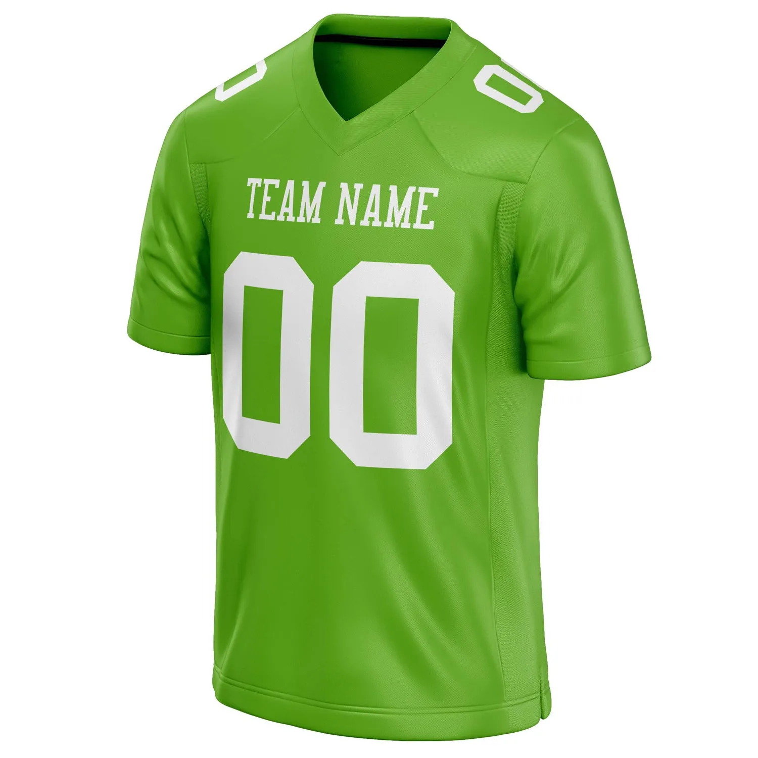 Custom Neon Green White Solid Colour Football Jersey sold by Tailorly product image thumbnail 3