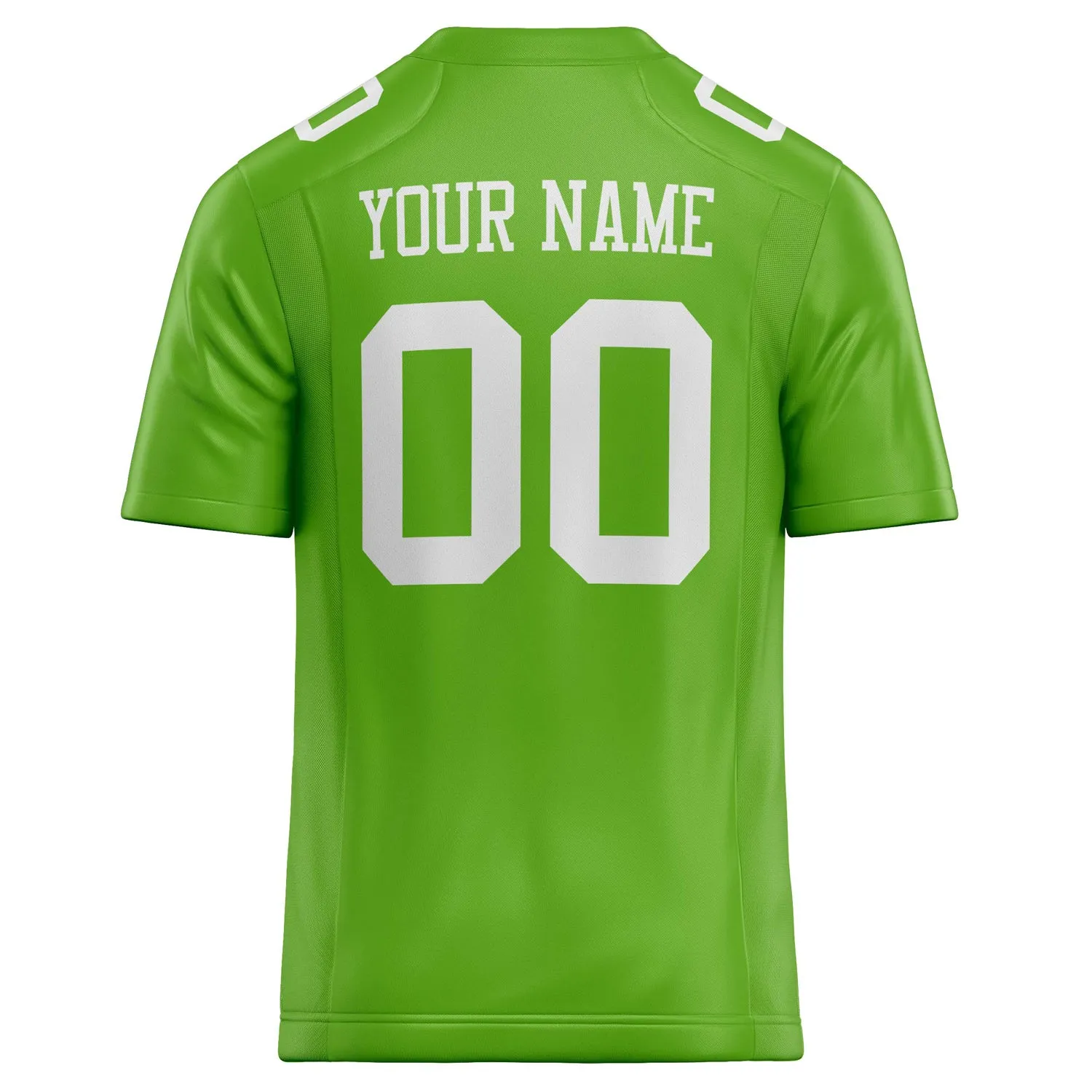 Custom Neon Green White Solid Colour Football Jersey sold by Tailorly product image thumbnail 4