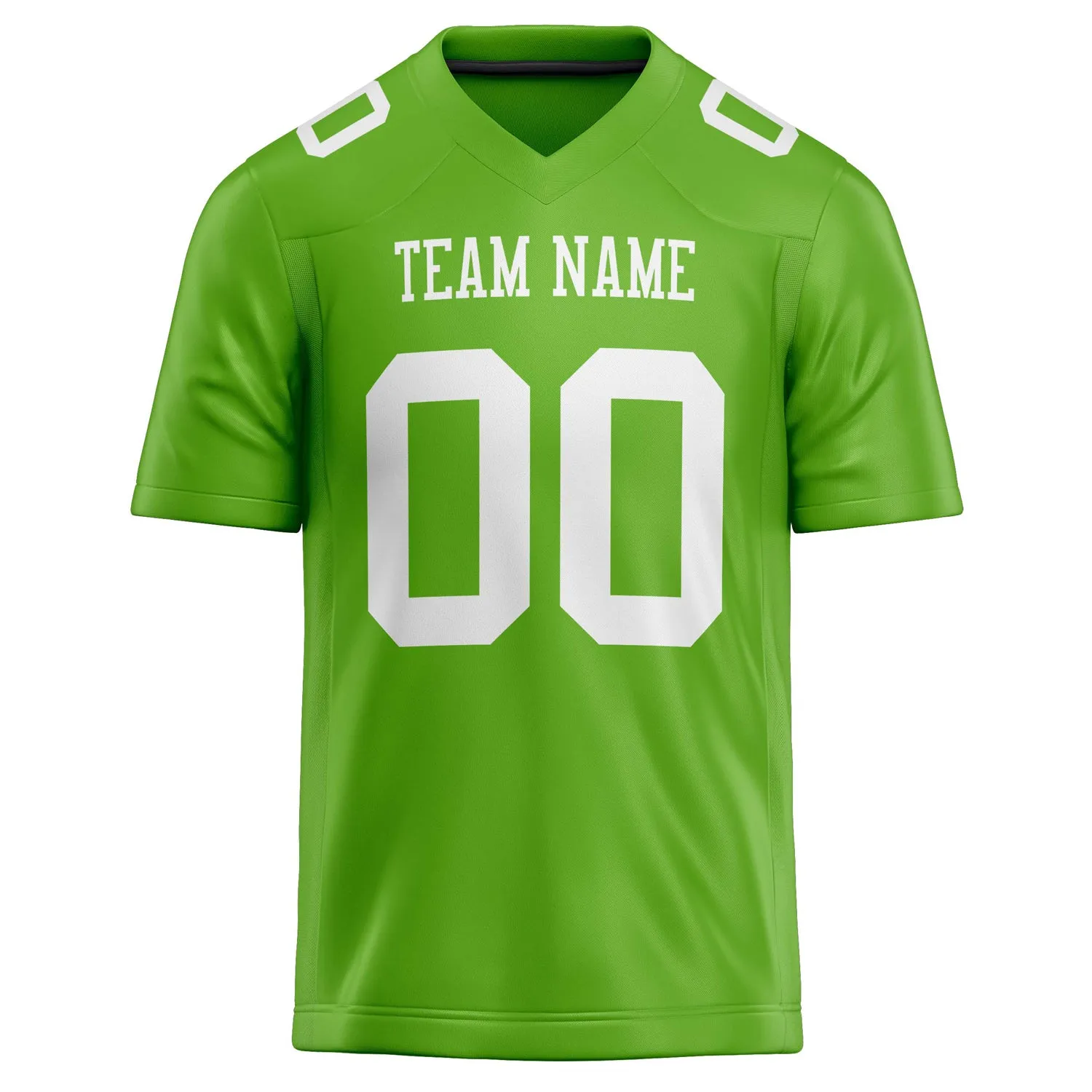 Custom Neon Green White Solid Colour Football Jersey sold by Tailorly product image thumbnail 2