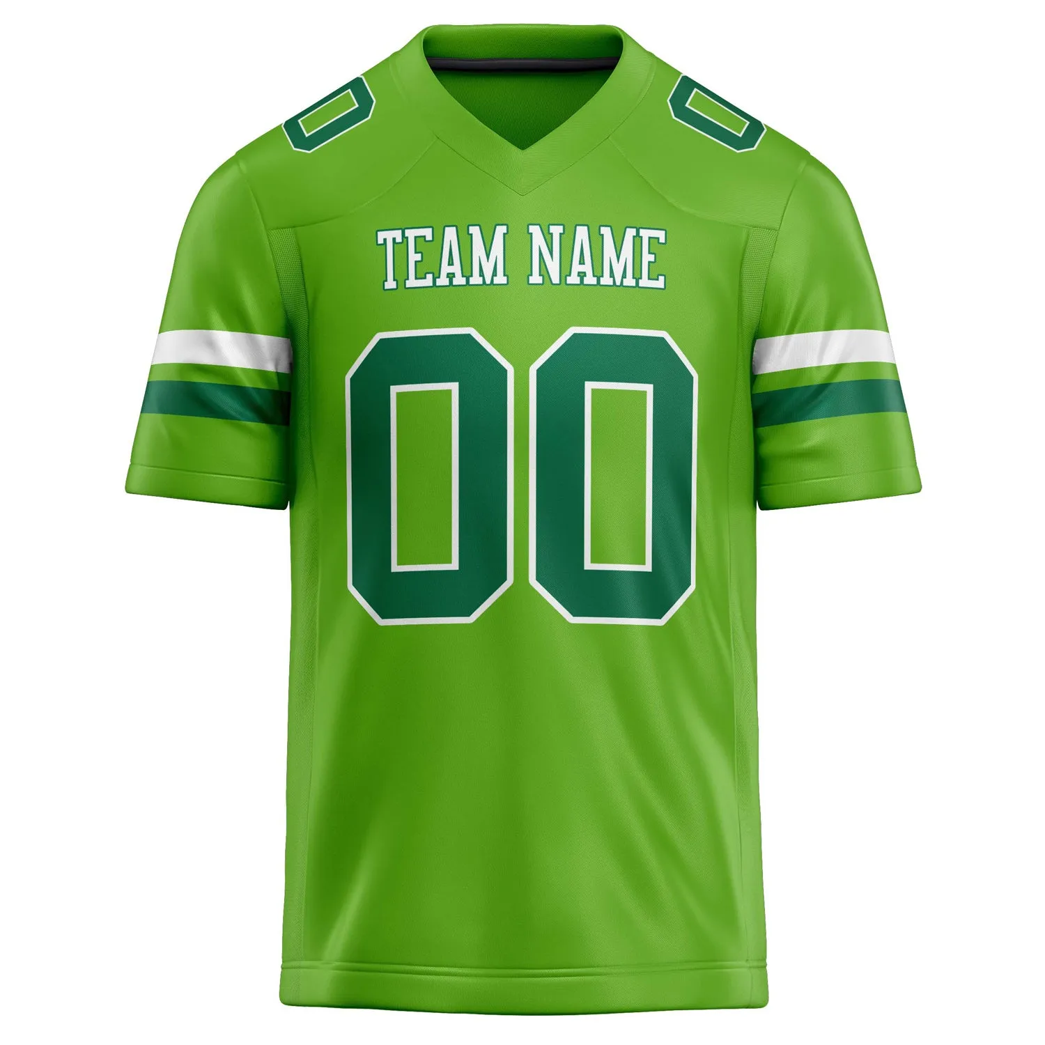 Custom Neon Green kelly green Solid Colour Football Jersey sold by Tailorly product image thumbnail 2