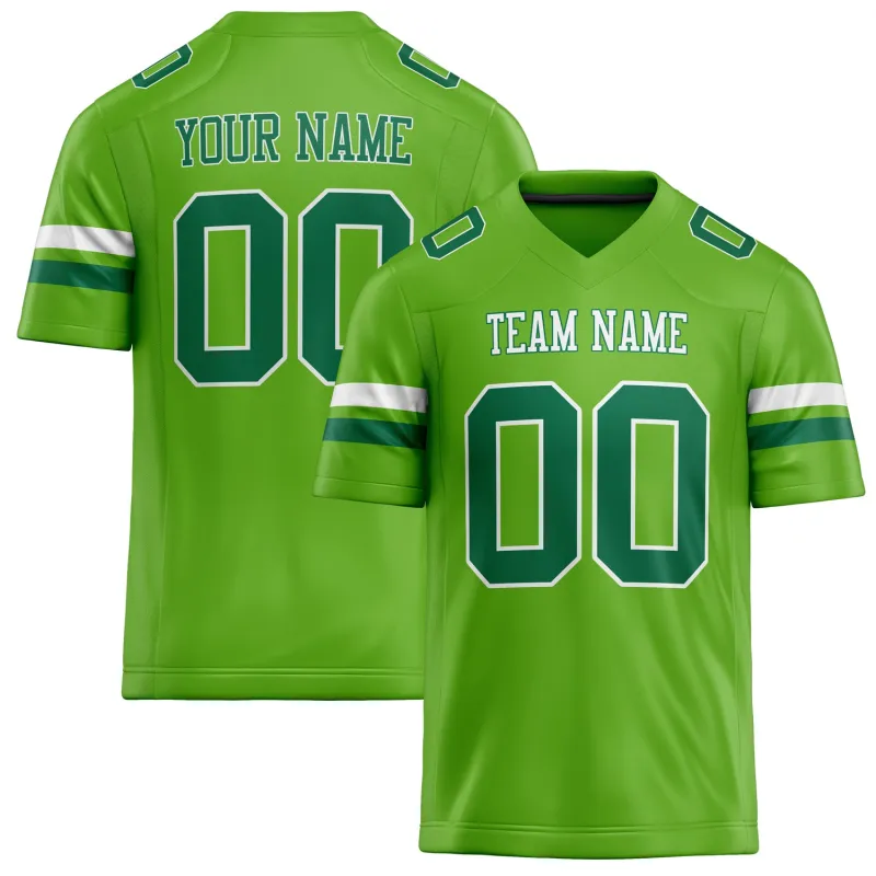 Custom Neon Green kelly green Solid Colour Football Jersey sold by Tailorly