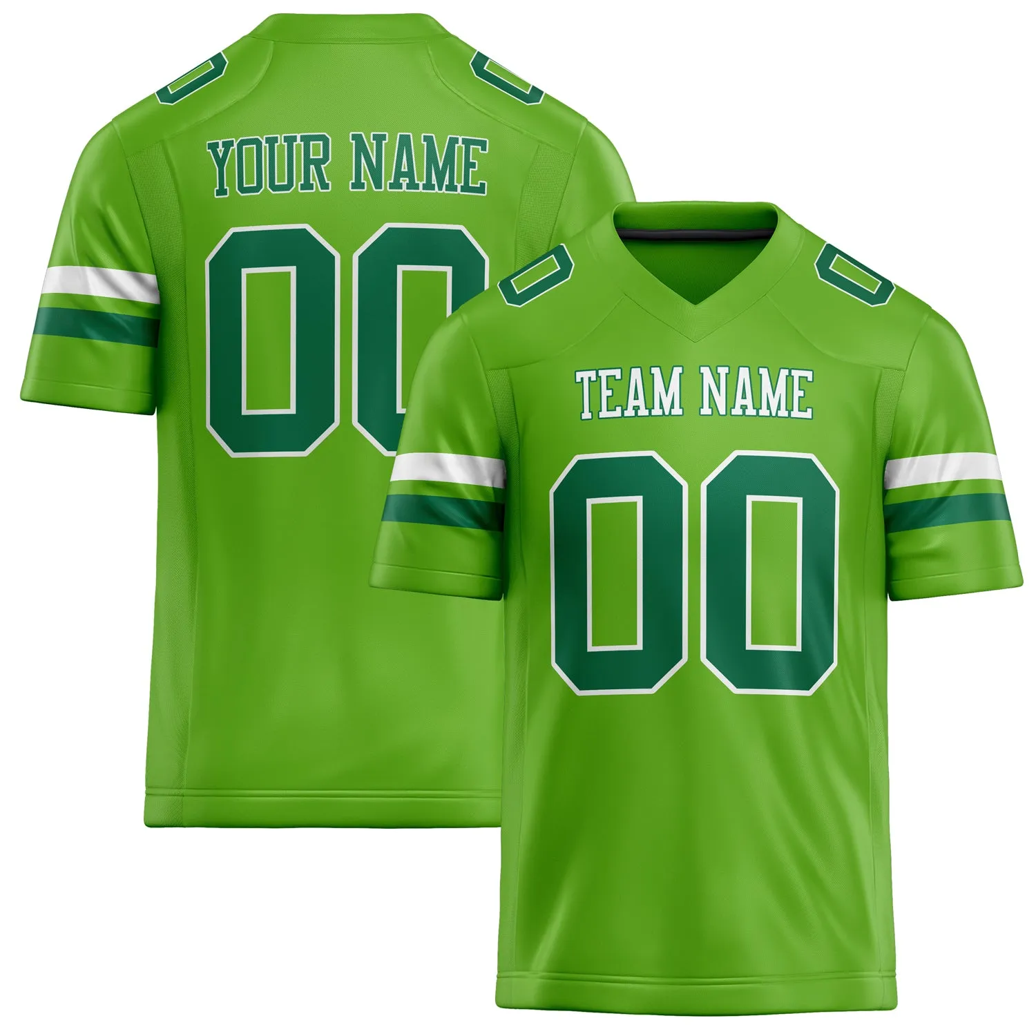 Custom Neon Green kelly green Solid Colour Football Jersey sold by Tailorly