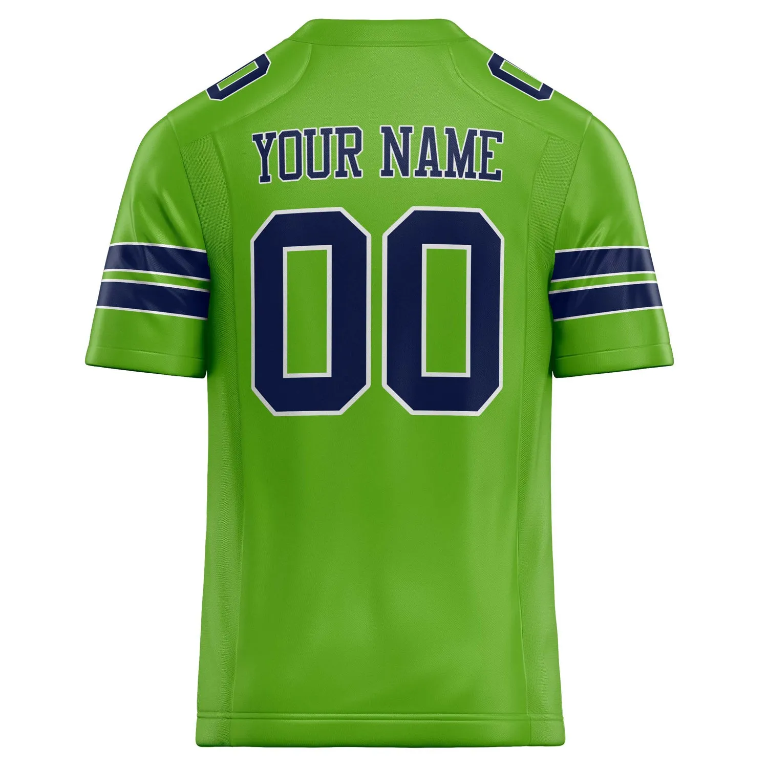 Custom Neon Green navy Solid Colour Football Jersey sold by Tailorly product image thumbnail 4