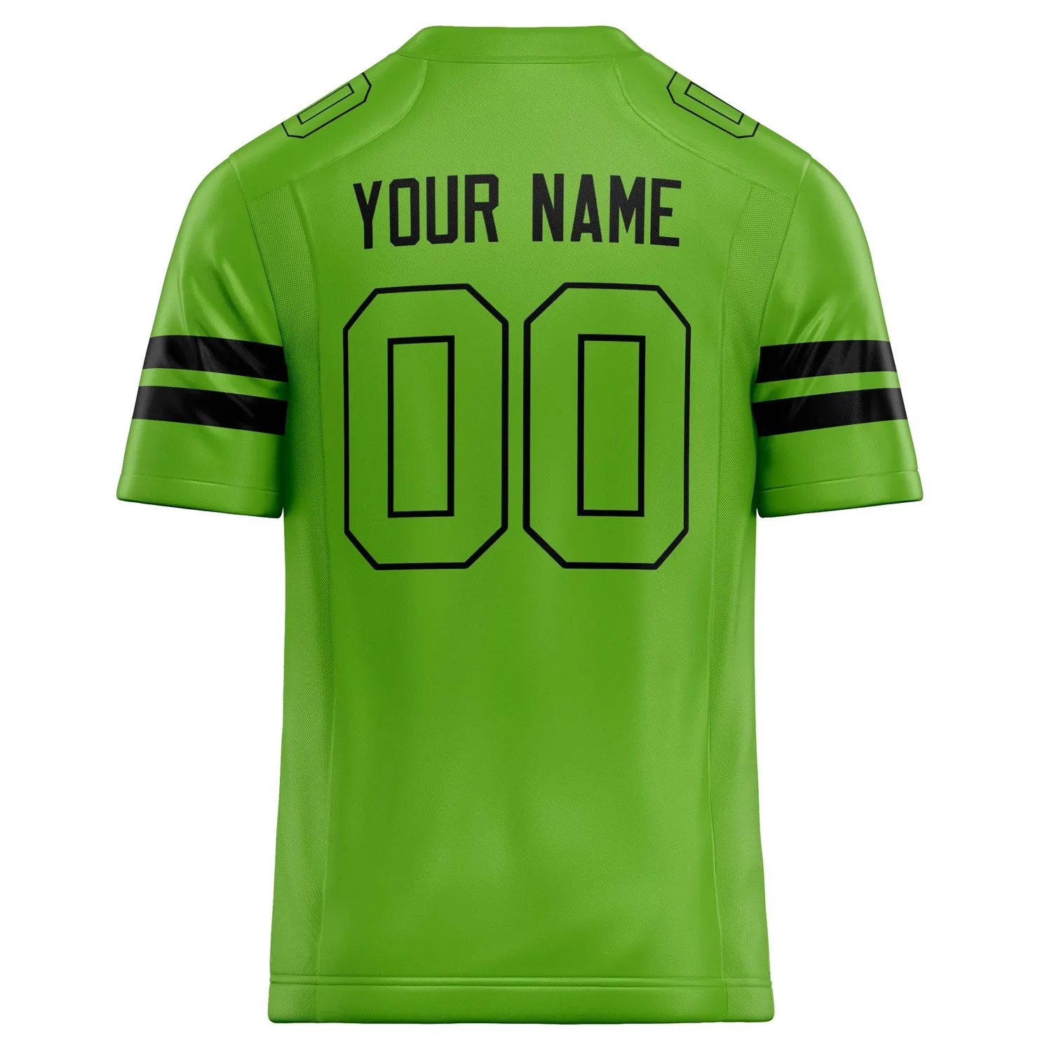 Custom Neon Green Black Solid Colour Football Jersey sold by Tailorly product image thumbnail 4