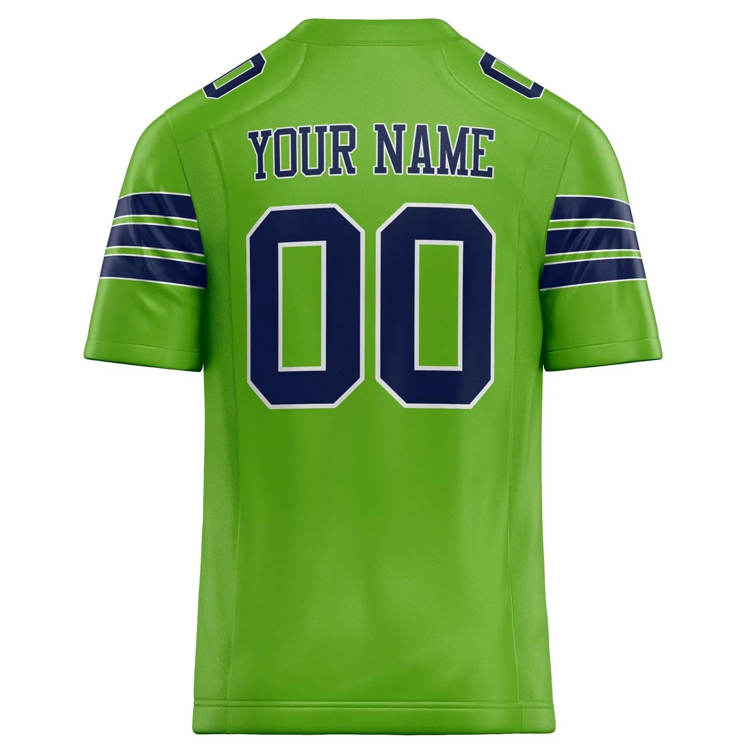 Custom Neon Green navy Solid Colour Football Jersey sold by Tailorly product image thumbnail 4