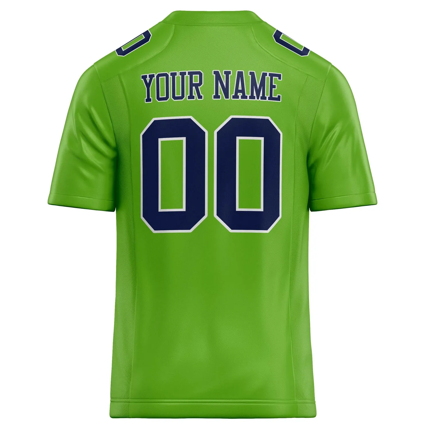 Custom Neon Green navy Solid Colour Football Jersey sold by Tailorly product image thumbnail 4